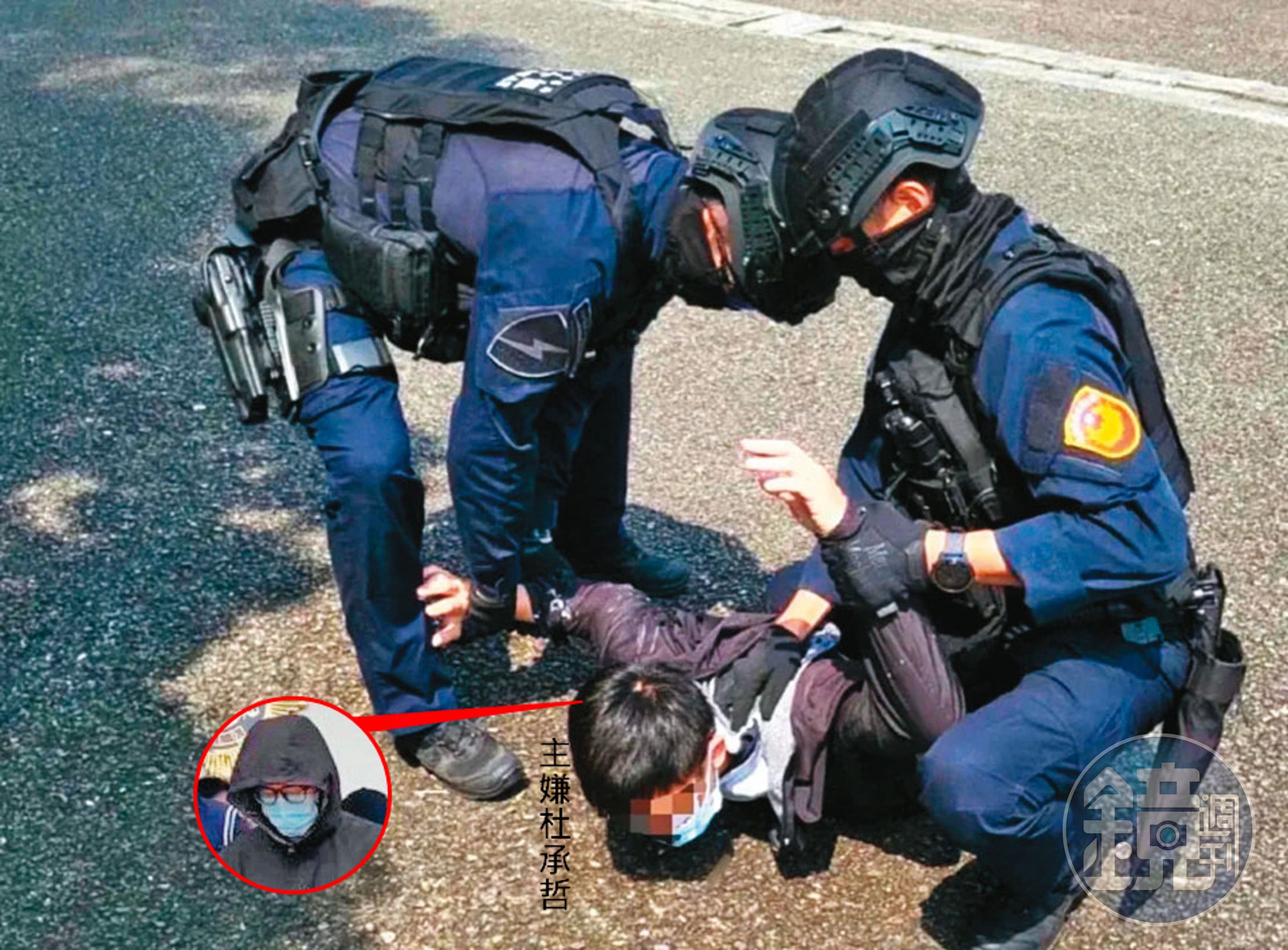 台版柬埔寨案主嫌、「藍道」杜承哲(中)日前被起訴。(翻攝畫面)