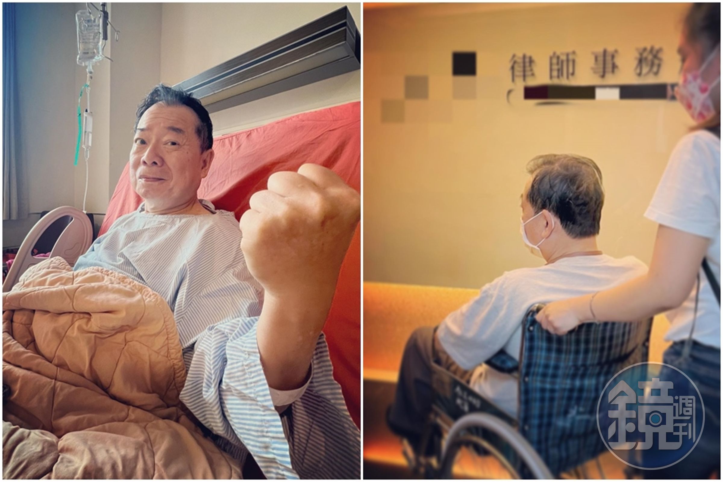 廖峻遭網紅李伊妍指控性侵未遂,日前住進醫院做動脈瘤手術,一出院就直奔律師事務所。(翻攝自錦德臉書)