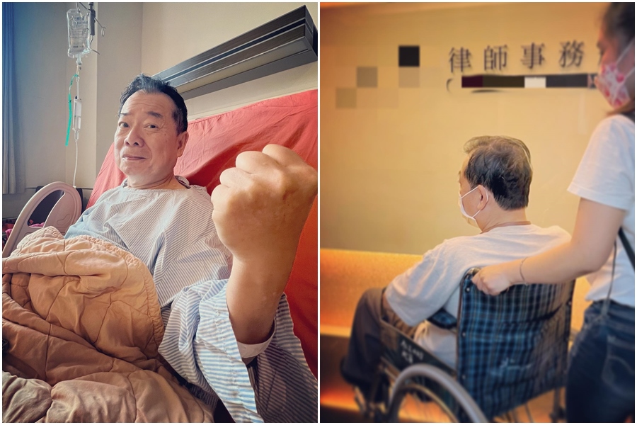 廖峻遭網紅李伊妍指控性侵未遂,日前住進醫院做動脈瘤手術,一出院就直奔律師事務所。(翻攝自錦德臉書)