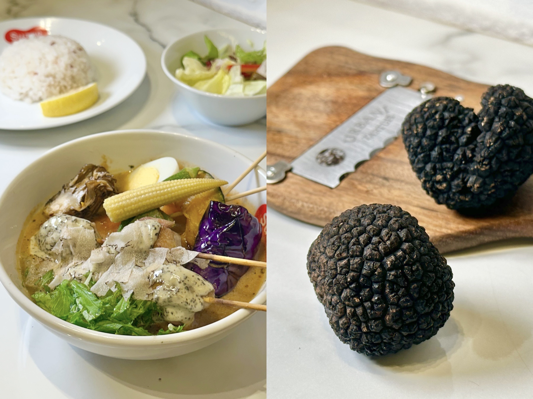 「Suage北海道湯咖哩」推出7月限定款「黑松露雞腿肉串湯咖哩」。