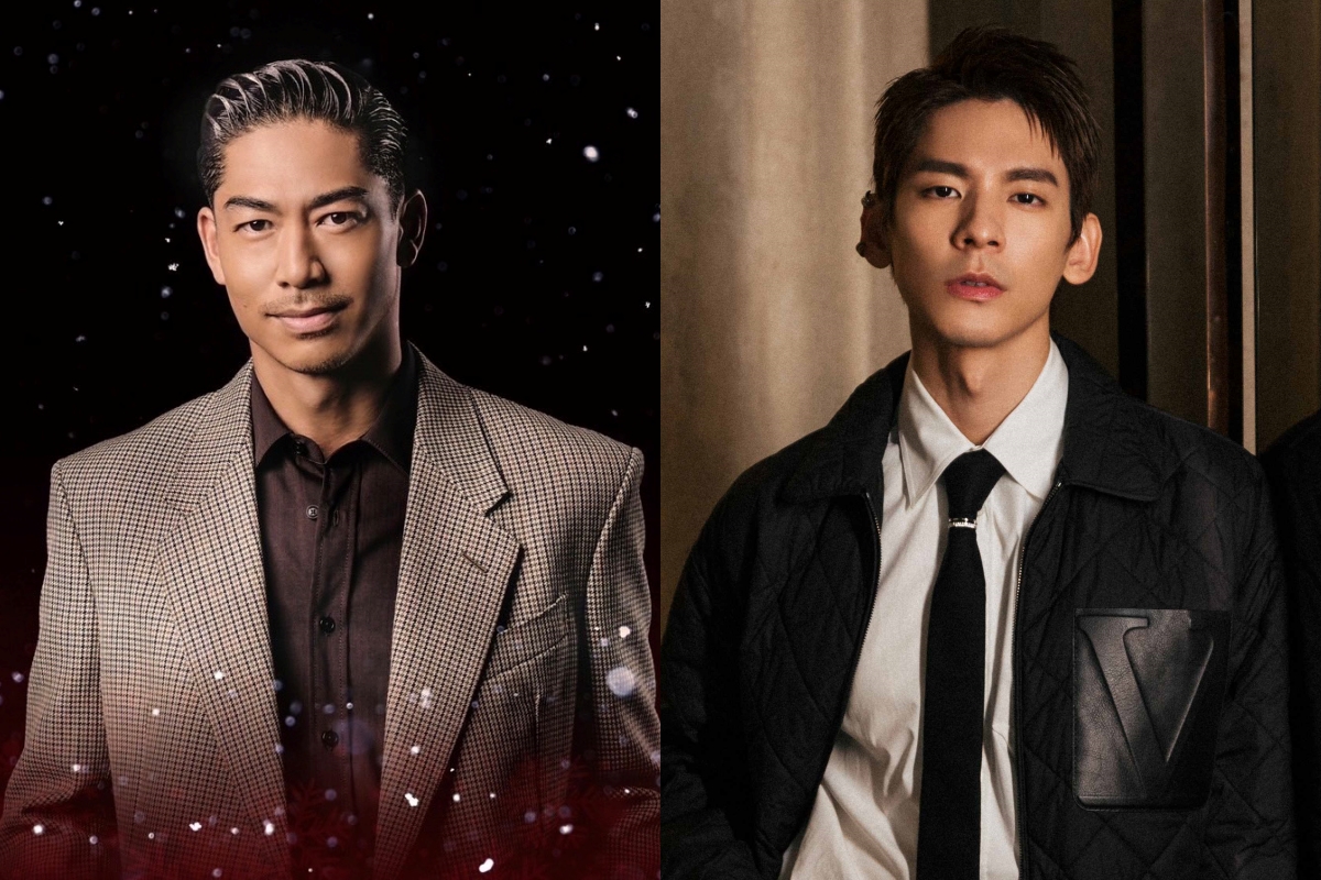 「國民姊夫」AKIRA(左)首度蒞臨台北電影節盛會,與林柏宏(右)合體頒獎宣布最佳視覺效果和最佳短片。(台北電影節提供)