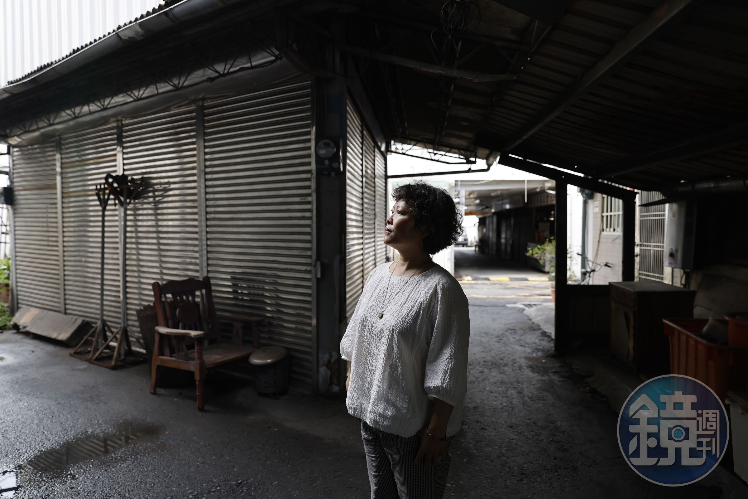 魏明毅工作往來台灣各地,這天她在嘉義市西區接受拍攝。