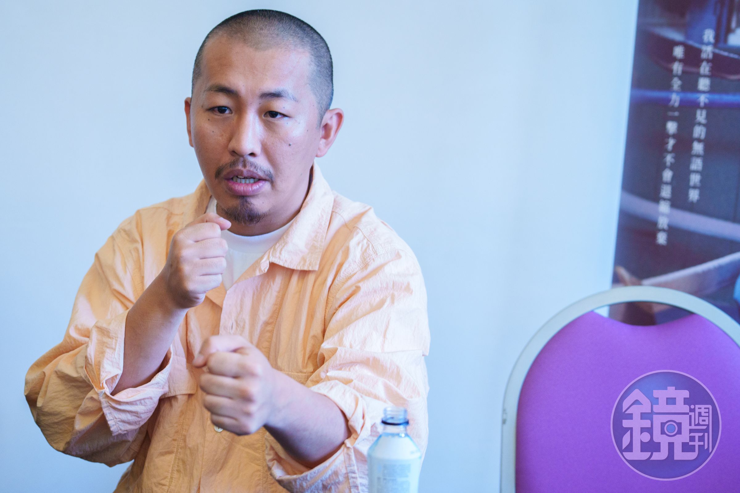 三宅唱為了拍《惠子不能輸》也親自去學拳擊，不過殺青一年後已放棄。（台北電影節提供）