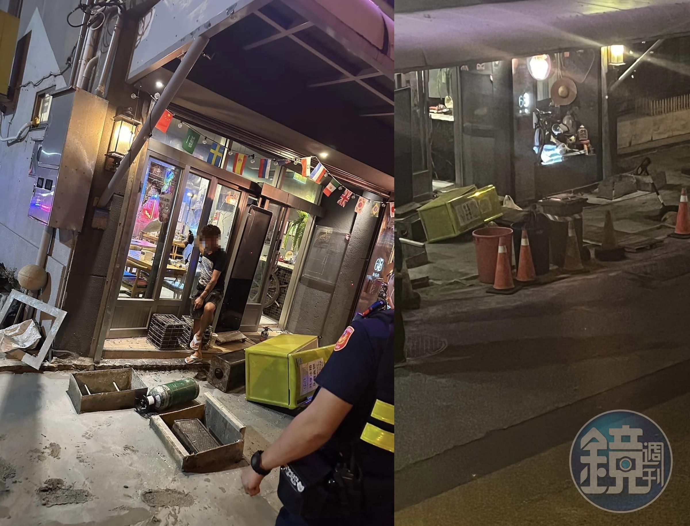 澎湖海鮮餐廳「后宮私廚」昨晚間遭人砸店。(翻攝自老高漫談臉書專頁)