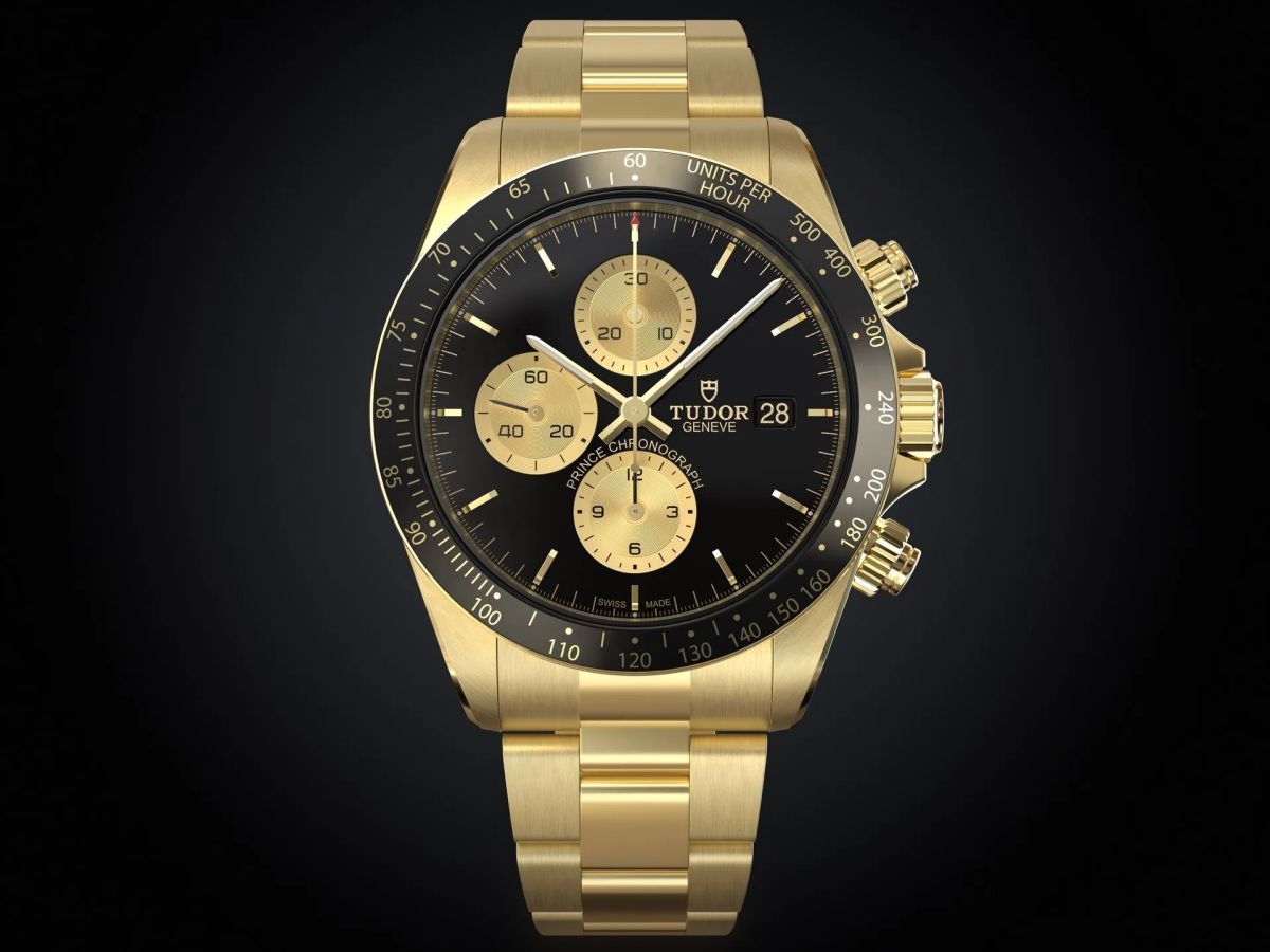 帝舵（TUDOR）為Only Watch製作這款Prince Chronograph One，搭載品牌史上第一枚自製Cal.MT59XX導柱輪計時機芯，並安裝在著名的Big Block「大塊頭」錶殼之上，還採用全18K黃金材質。估價約2.5萬至3.5萬瑞士法郎。