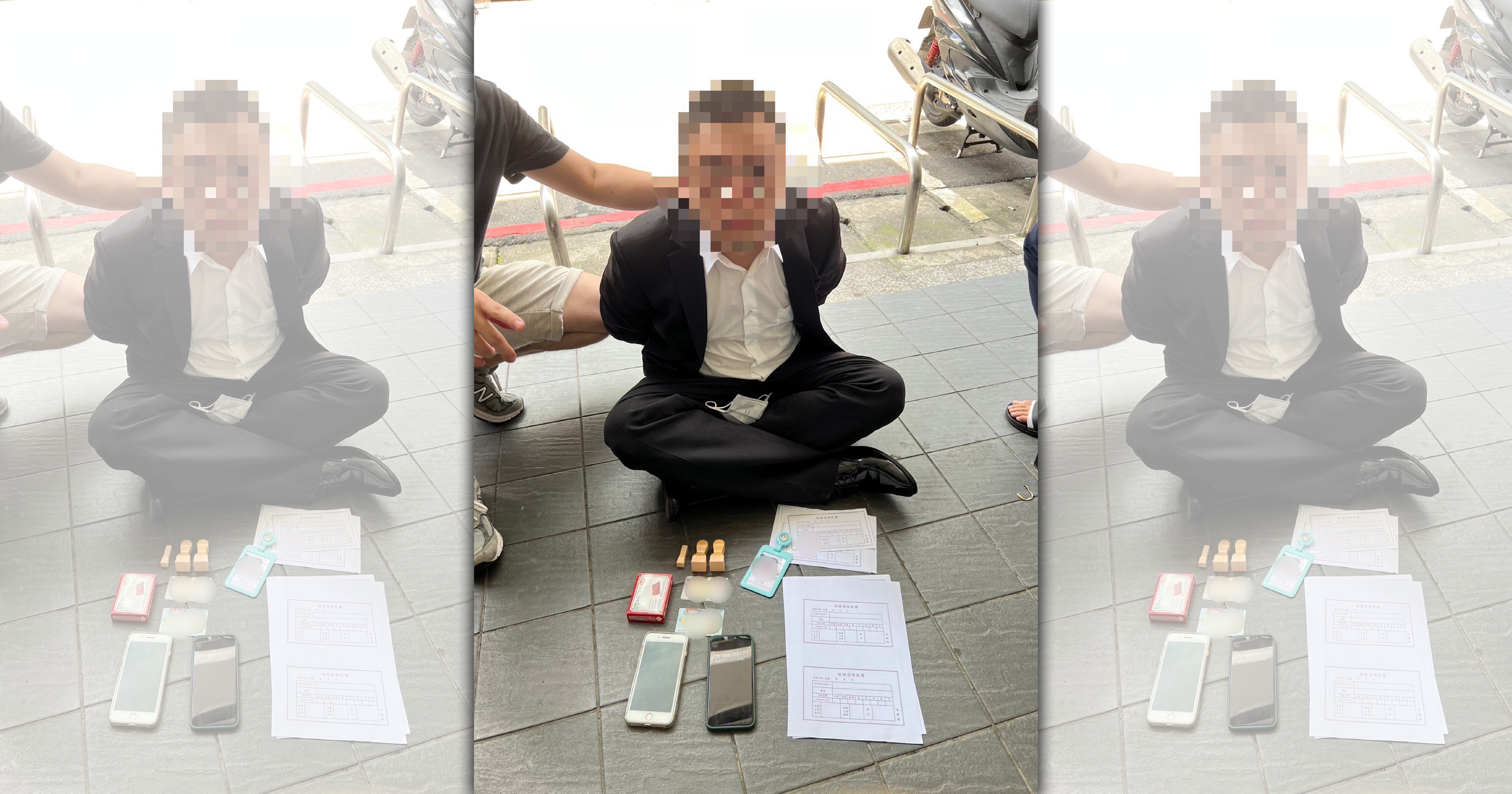 詐騙集團假扮理財專員騙取吳男510萬元，遭警方逮捕。（海山分局提供）