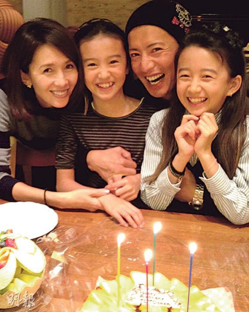 工藤靜香與木村拓哉育有2女。（翻攝木村拓哉INS）