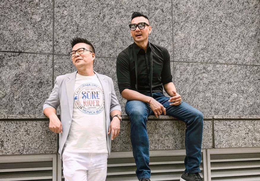 沈玉琳（左）跟陳建州（右）感情交好。（翻攝陳建州臉書）