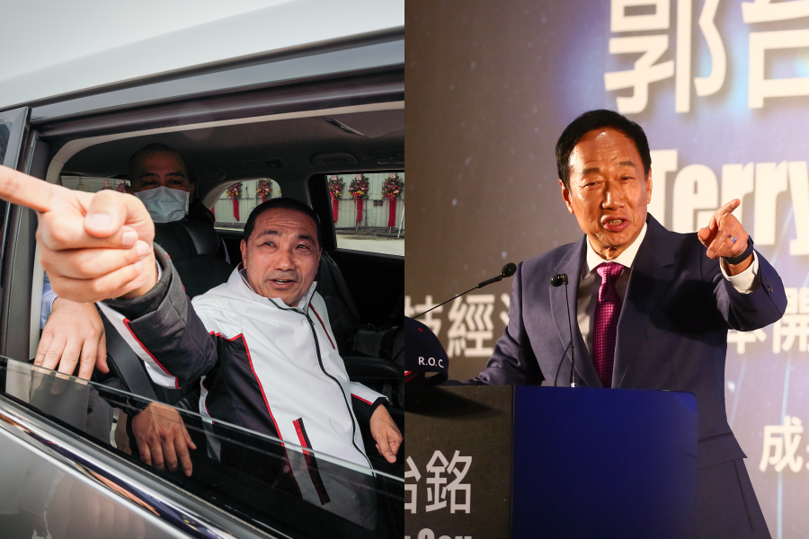 侯友宜（左）與郭台銘今都因夜店殺警案凶手轉至外役監一事，於臉書發文怒批。（本刊資料照）