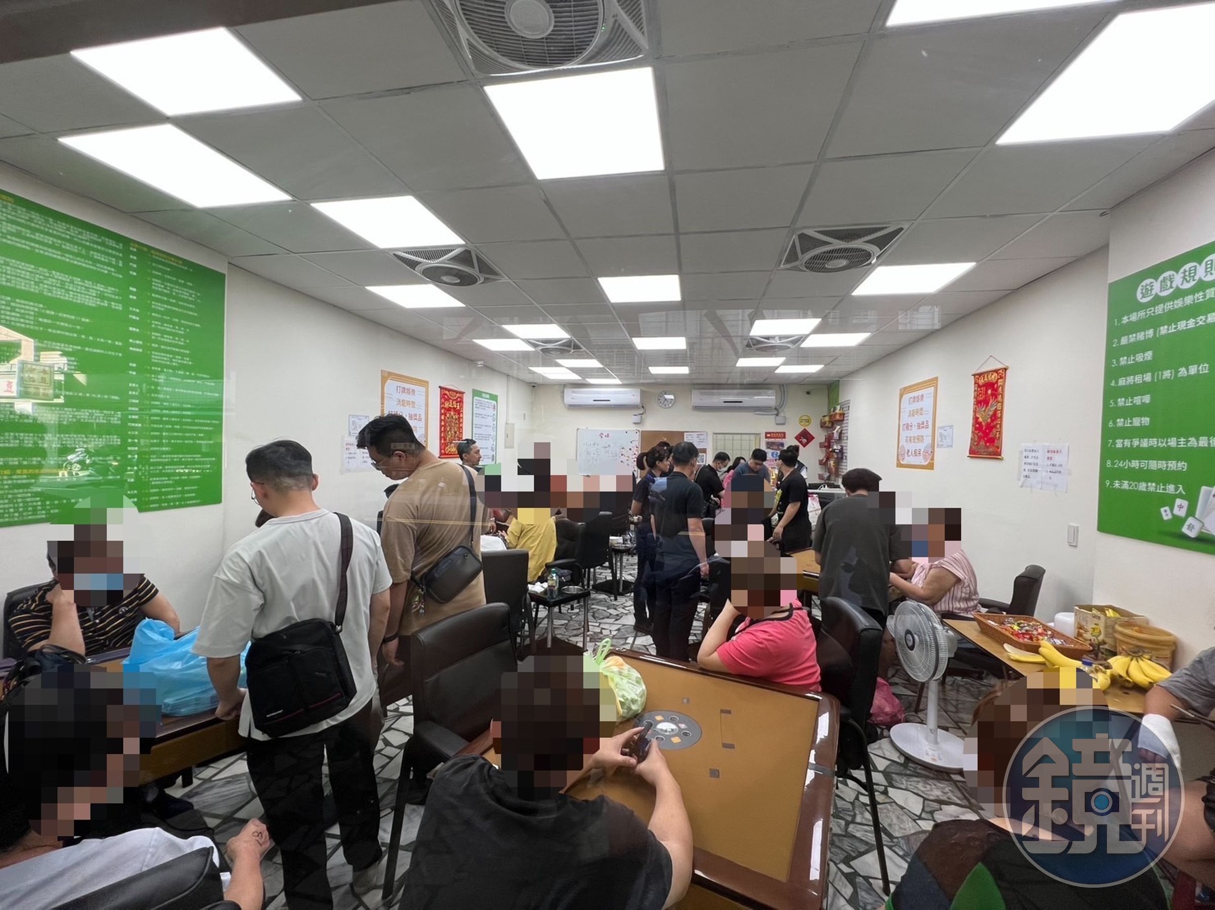 蘆州棋牌社暗藏賭博。（翻攝畫面）