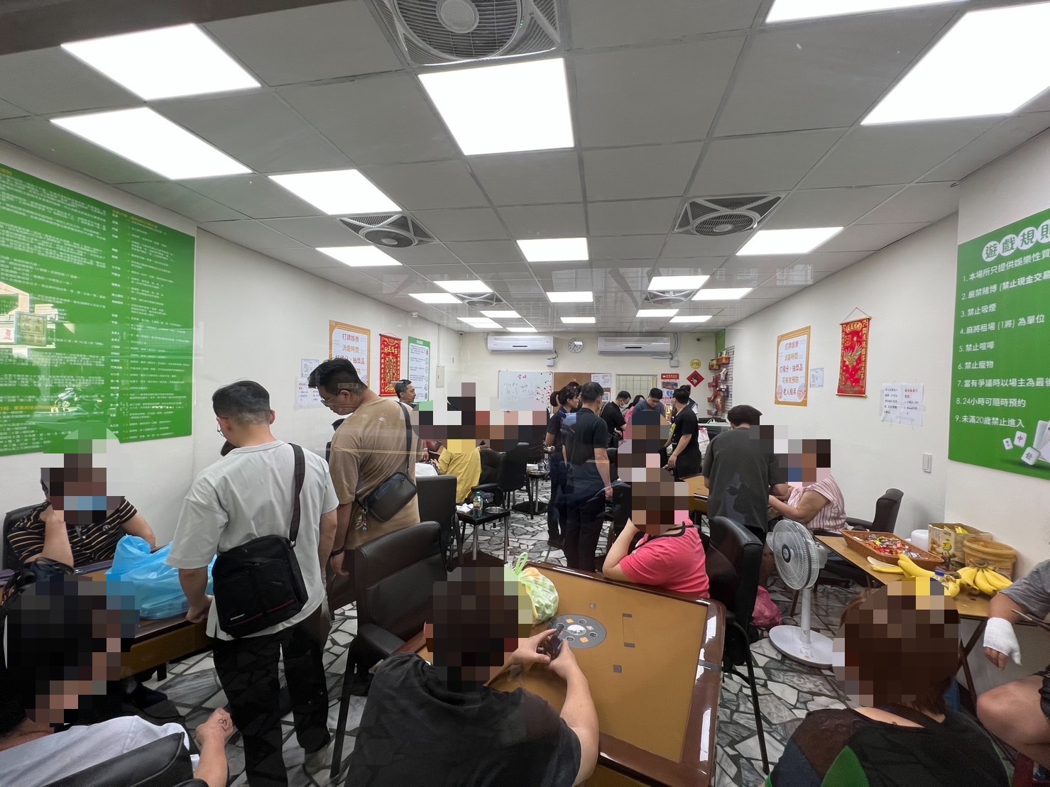 蘆州棋牌社暗藏賭博。（翻攝畫面）