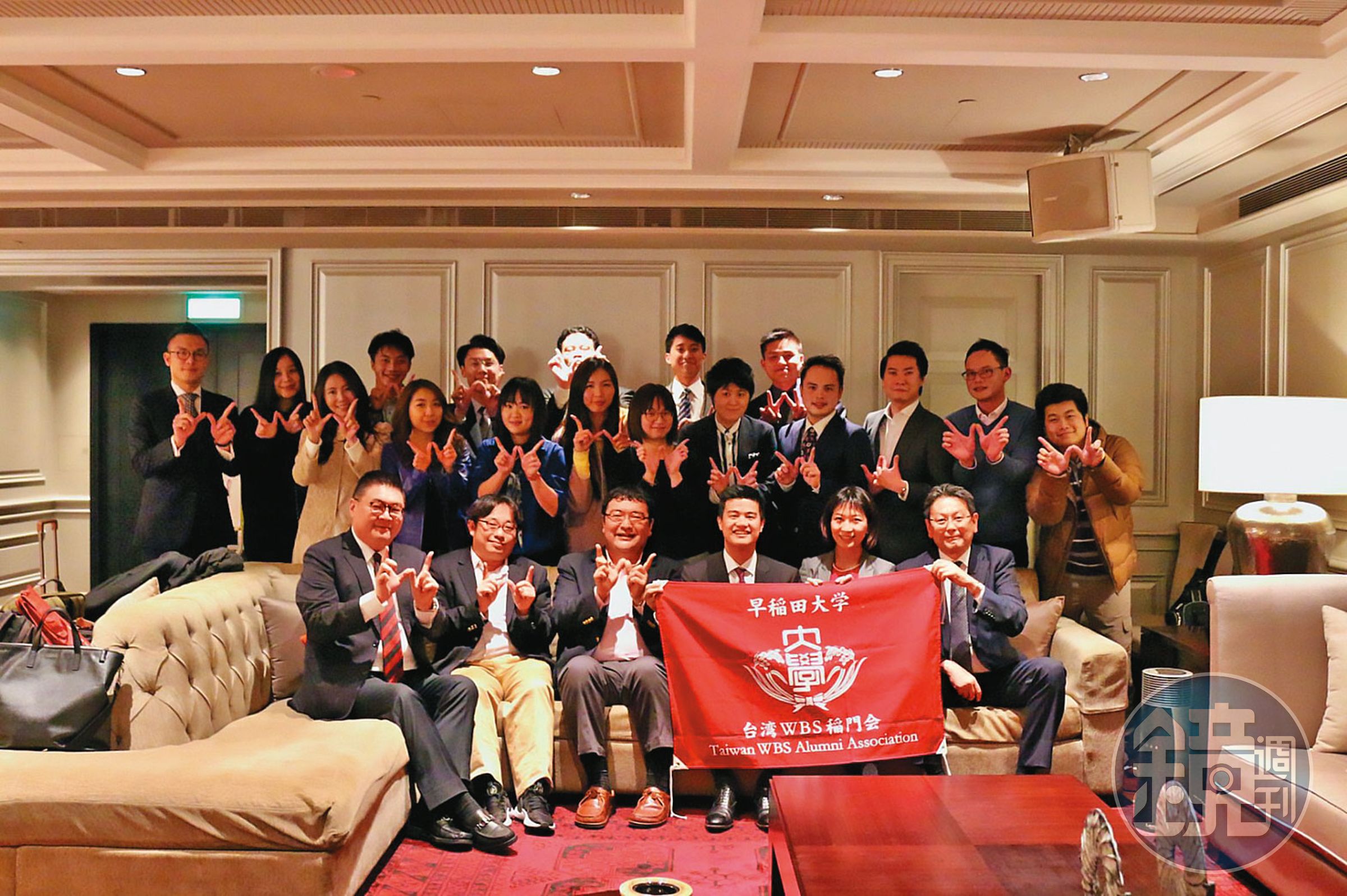 吳昕豪過去赴日本求學，在早稻田大學攻讀MBA。（翻攝自早稻田大學台灣同學會臉書）
