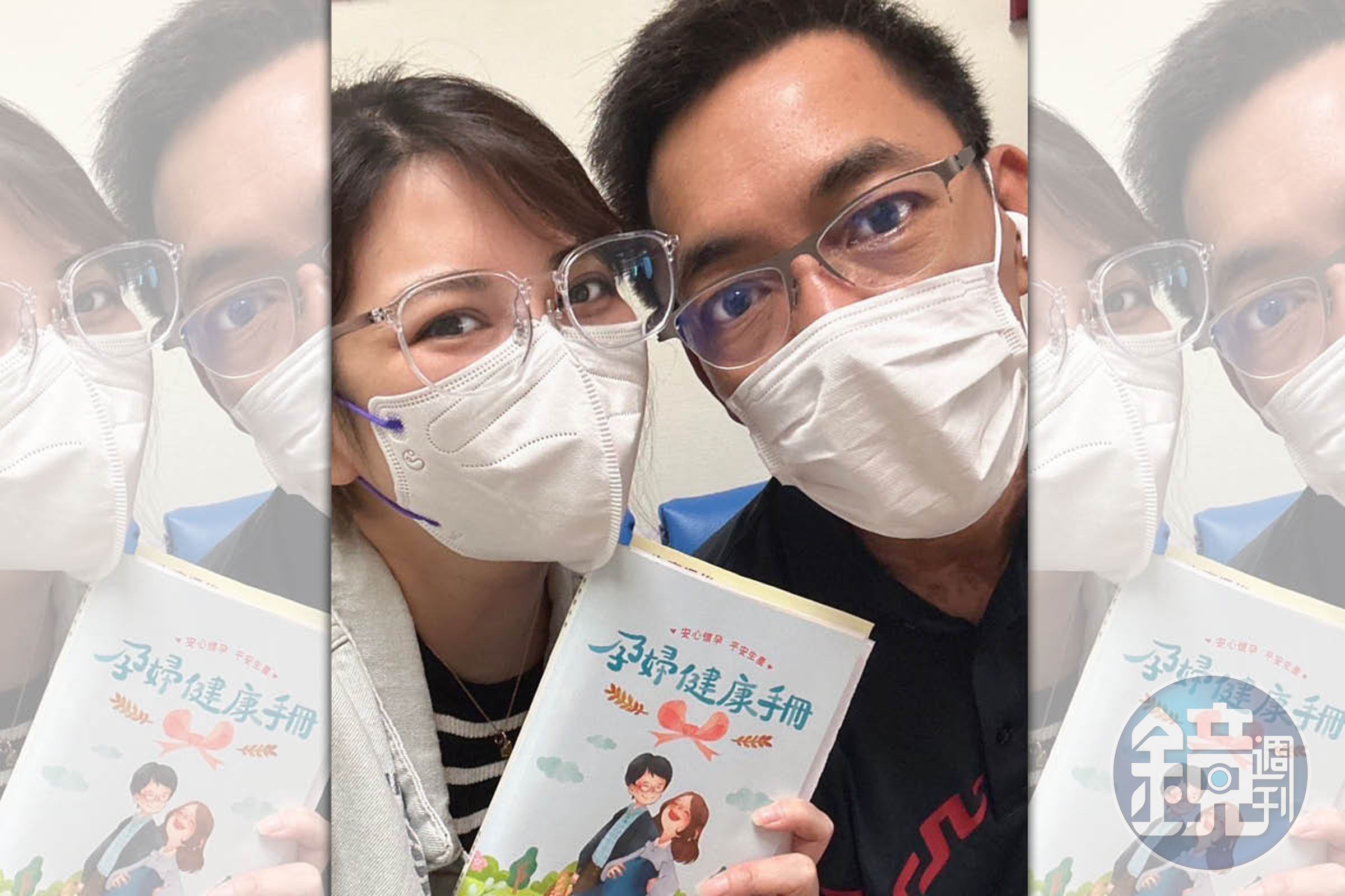 樓心潼和老公開心分享喜訊。(經紀人提供)
