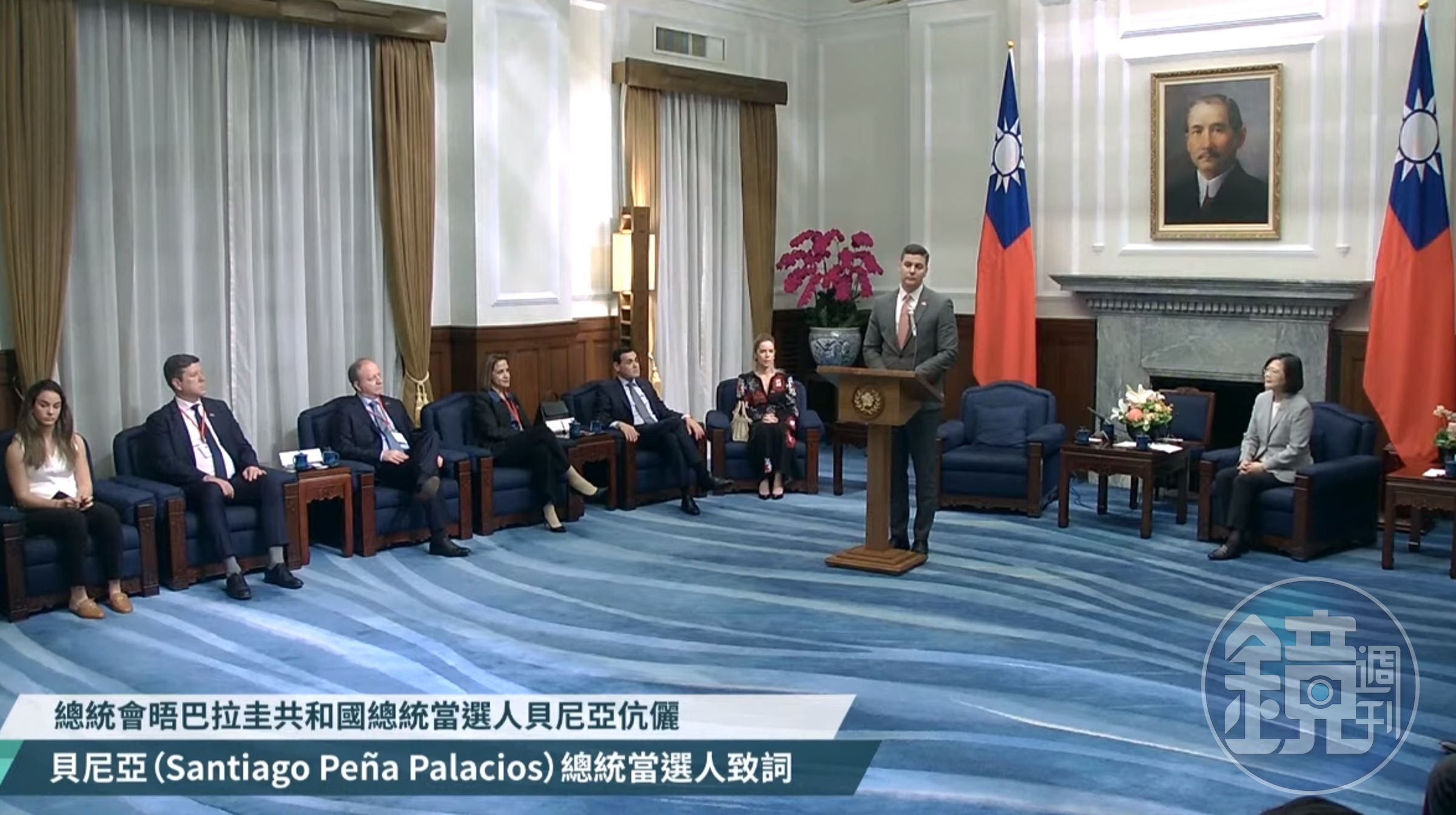 巴拉圭總統當選人貝尼亞率團訪台，今與總統蔡英文、副總統賴清德會晤交流。（總統府提供）
