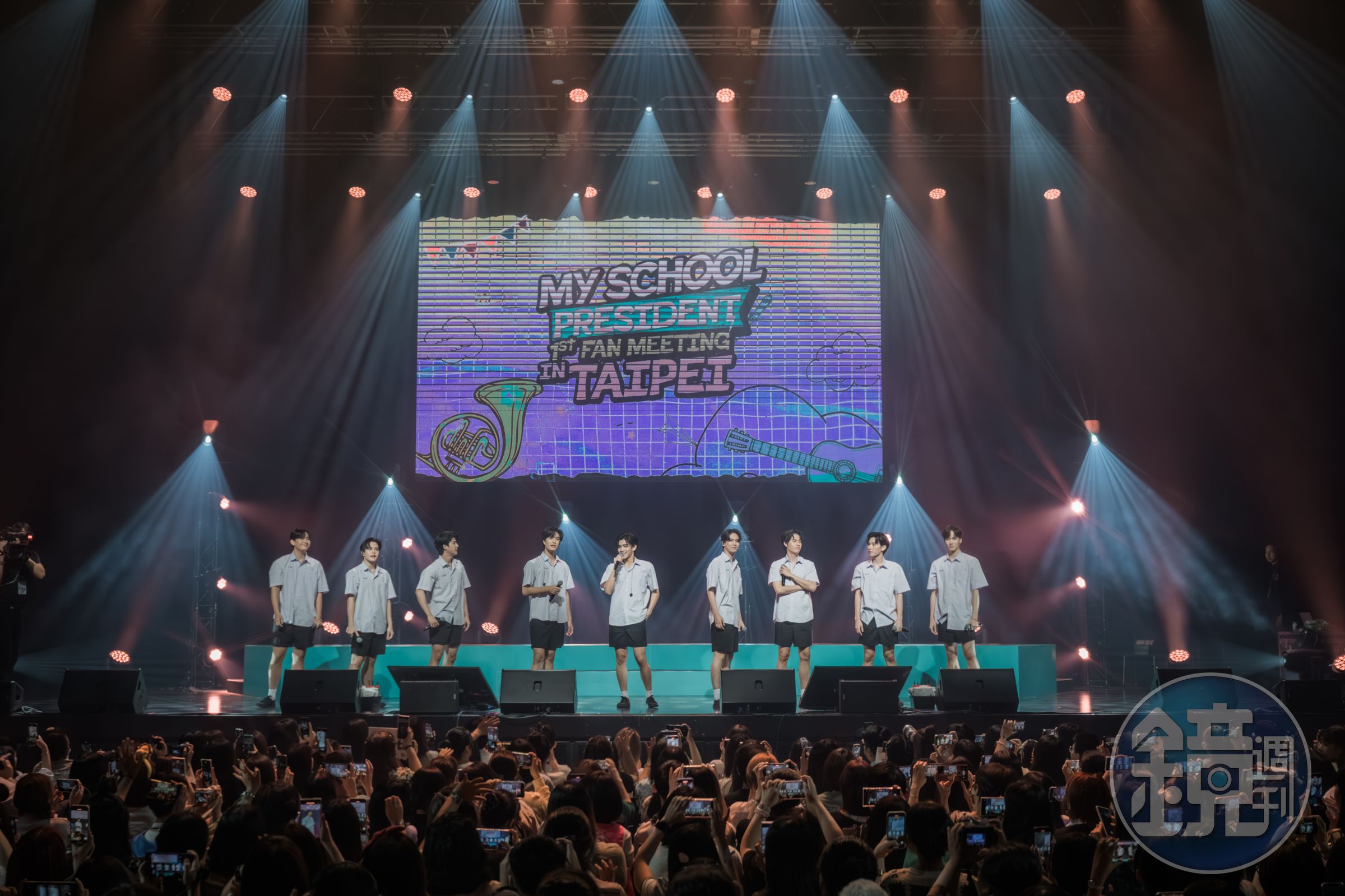 《My School President》9位演員午場以學生制服登場。(KKLIVE提供)