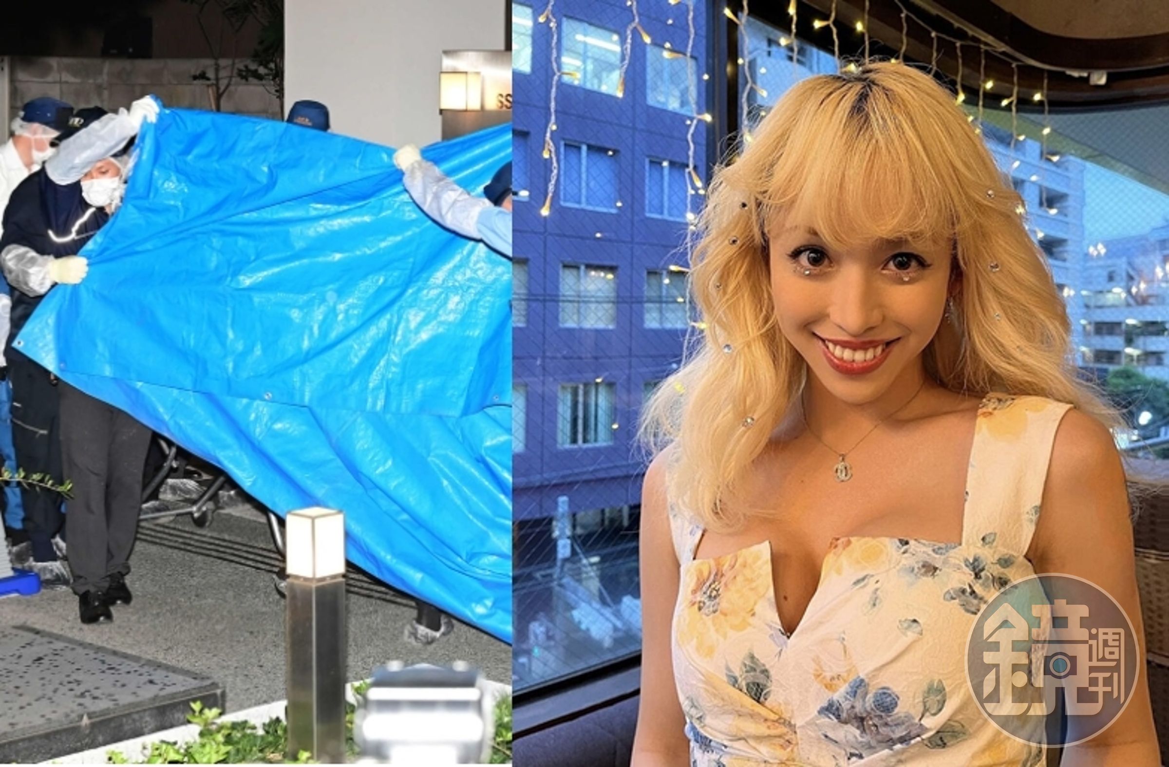 外界以為ryuchell終於能做自己，但他仍被疑得不到認同而決定輕生，得年27歲震驚日本社會；左為事發現場搬運照片。（翻攝日刊スポーツ、IG）