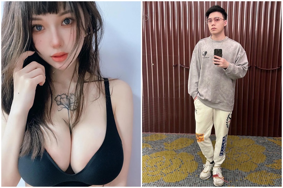 Toyz(右)再度澄清和榕榕子只是拍片關係。(翻攝自榕榕子IG、Toyz臉書)