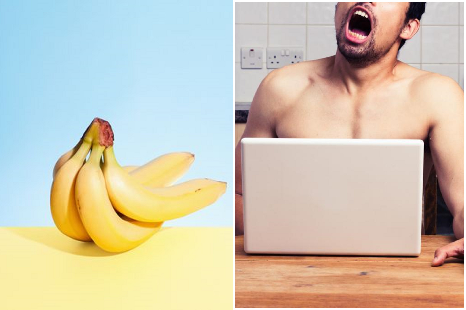 她只是到超市買個菜，結果看到這個！目睹男子一手自慰、一手「香蕉爆菊」。（示意圖）