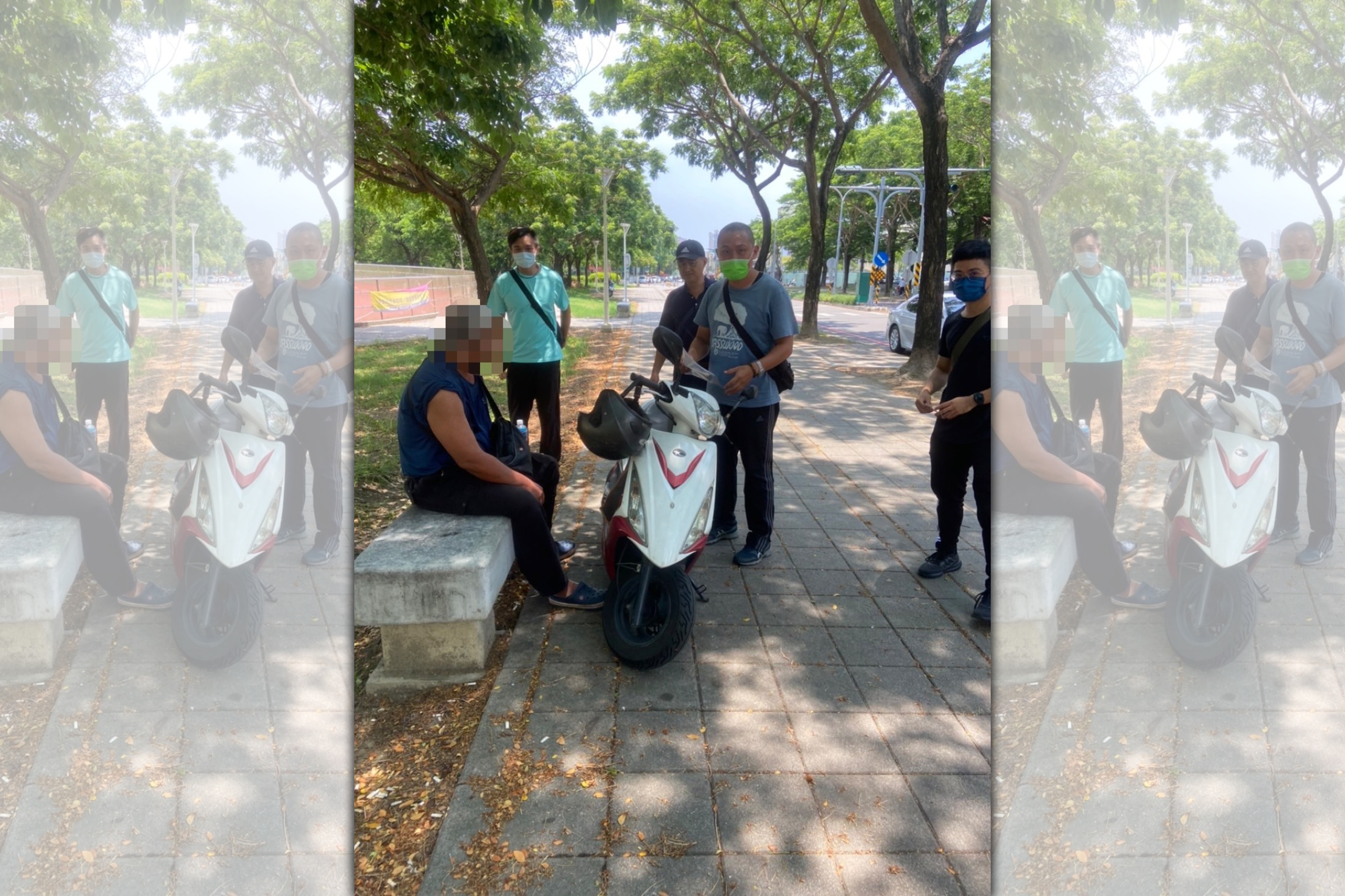 廖男恐嚇開鹽酥雞攤的前妻，被警方逮捕落網。（翻攝畫面）