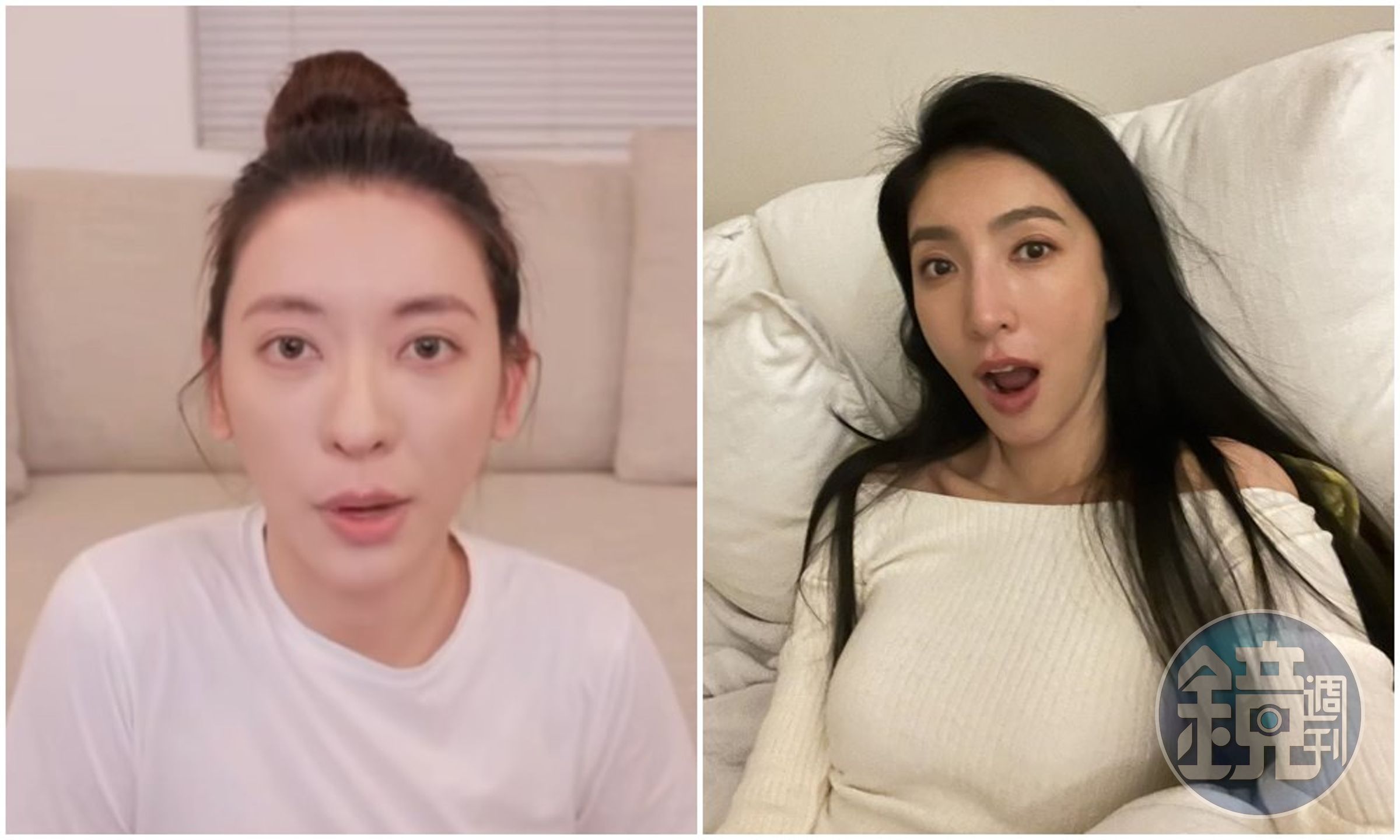 劉芒（左圖）9年前偷臭楊謹華（右圖）的貼文被挖出，再度引發爭議。（翻攝劉芒IG、楊謹華IG）