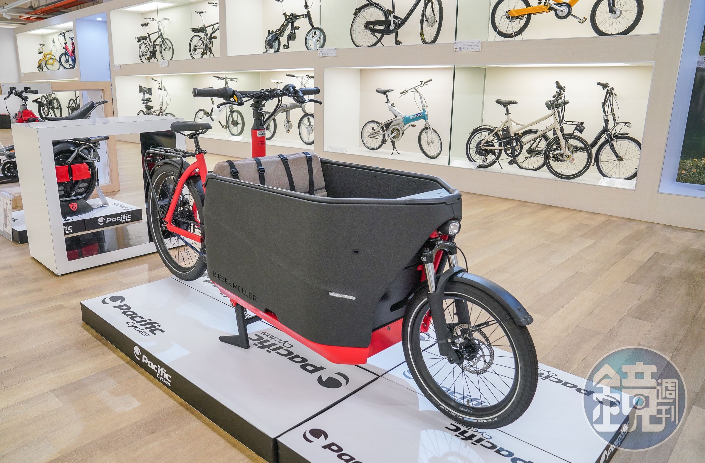 歐洲流行輔力電動自行車，太平洋自行車在Cargobike載貨自行車設計代工上也占有一席之地。