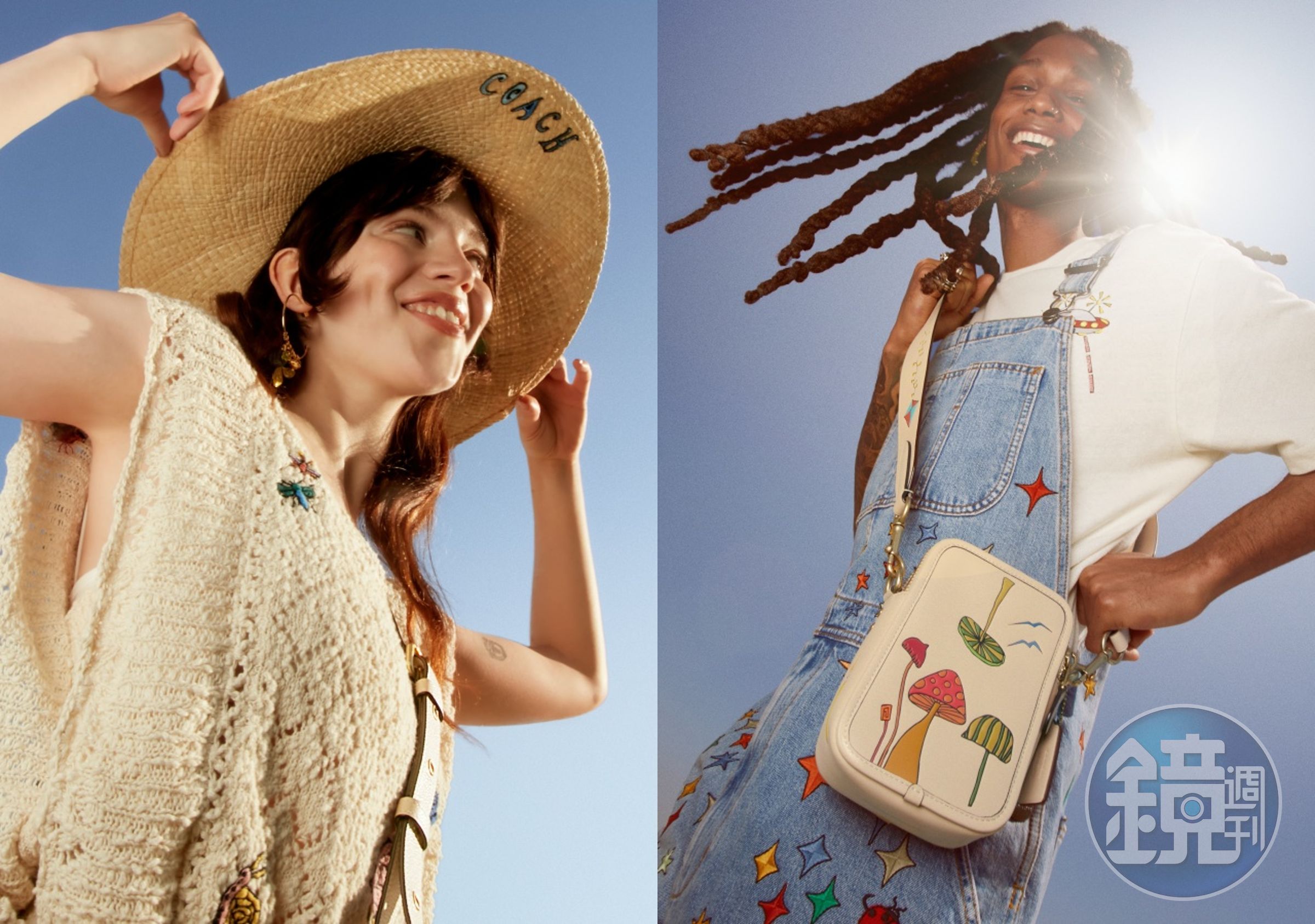 COACH X OBSERVED BY US聯名系列以手繪插畫風格傳達天馬行空的童心發想。(COACH提供)