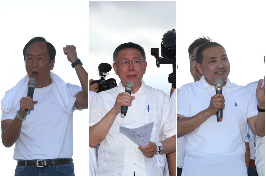 716「公平正義救台灣」大遊行郭台銘、柯文哲、侯友宜先後登台談話。