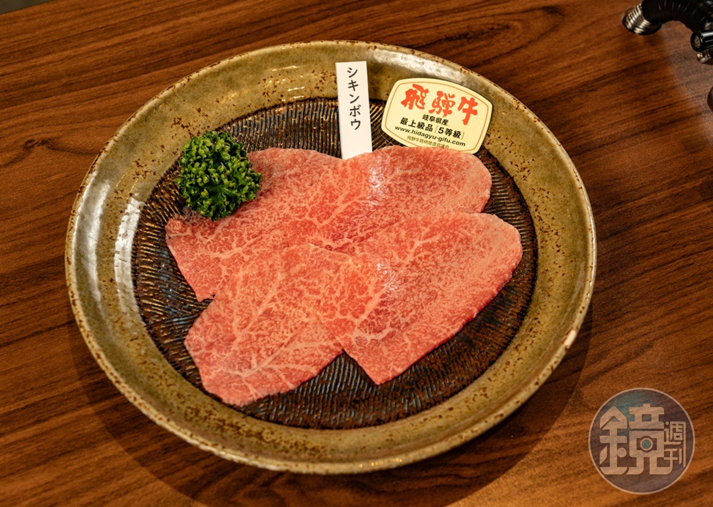 即使是飛驒牛的後腿肉，也有霜降分布。（岐阜縣提供）