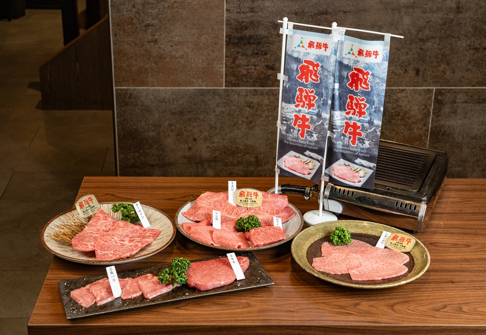 俺達的肉屋的「飛驒牛雙人套餐」，可嘗到5種飛驒牛部位。（岐阜縣提 供）