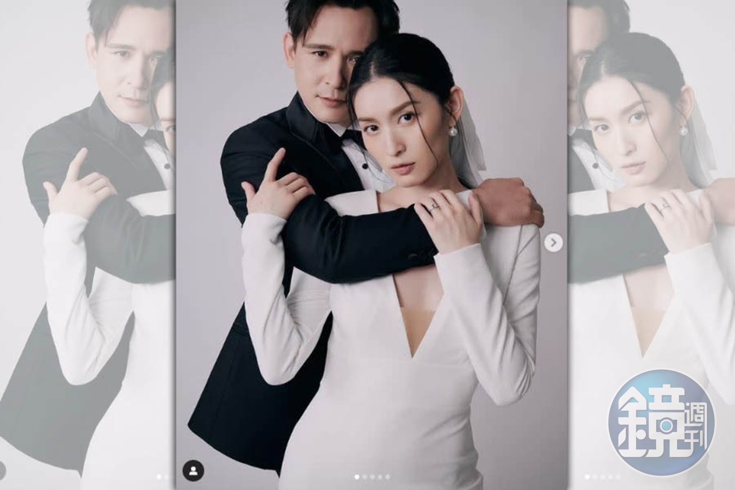 倪安東與管罄歷經風波，去年在美國登記結婚。（管罄IG）