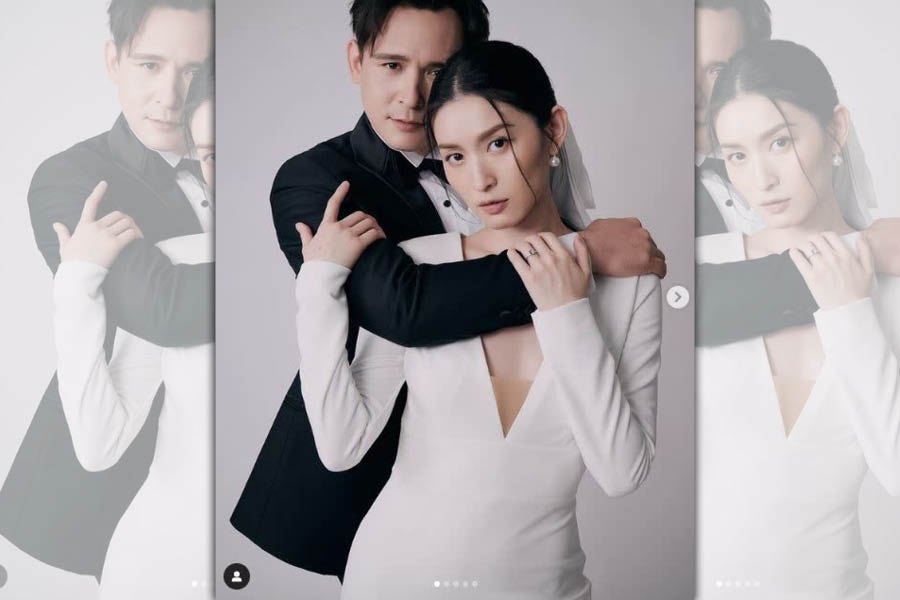 倪安東與管罄歷經風波，去年在美國登記結婚。（管罄IG）