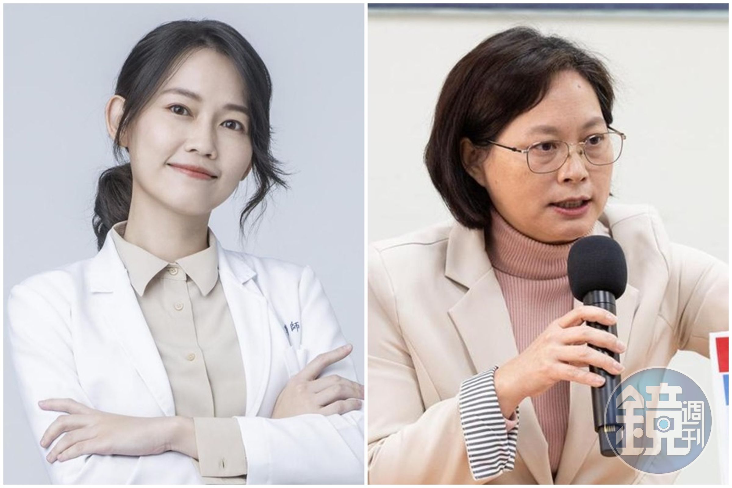 針對716參加遊行者男女比例失衡，賴香伶（右）稱不少女性在家照顧家人，吳欣岱（左）表示這番言論根本是刻板印象、性別歧視。（左圖翻攝自吳欣岱臉書，右圖本刊資料照）