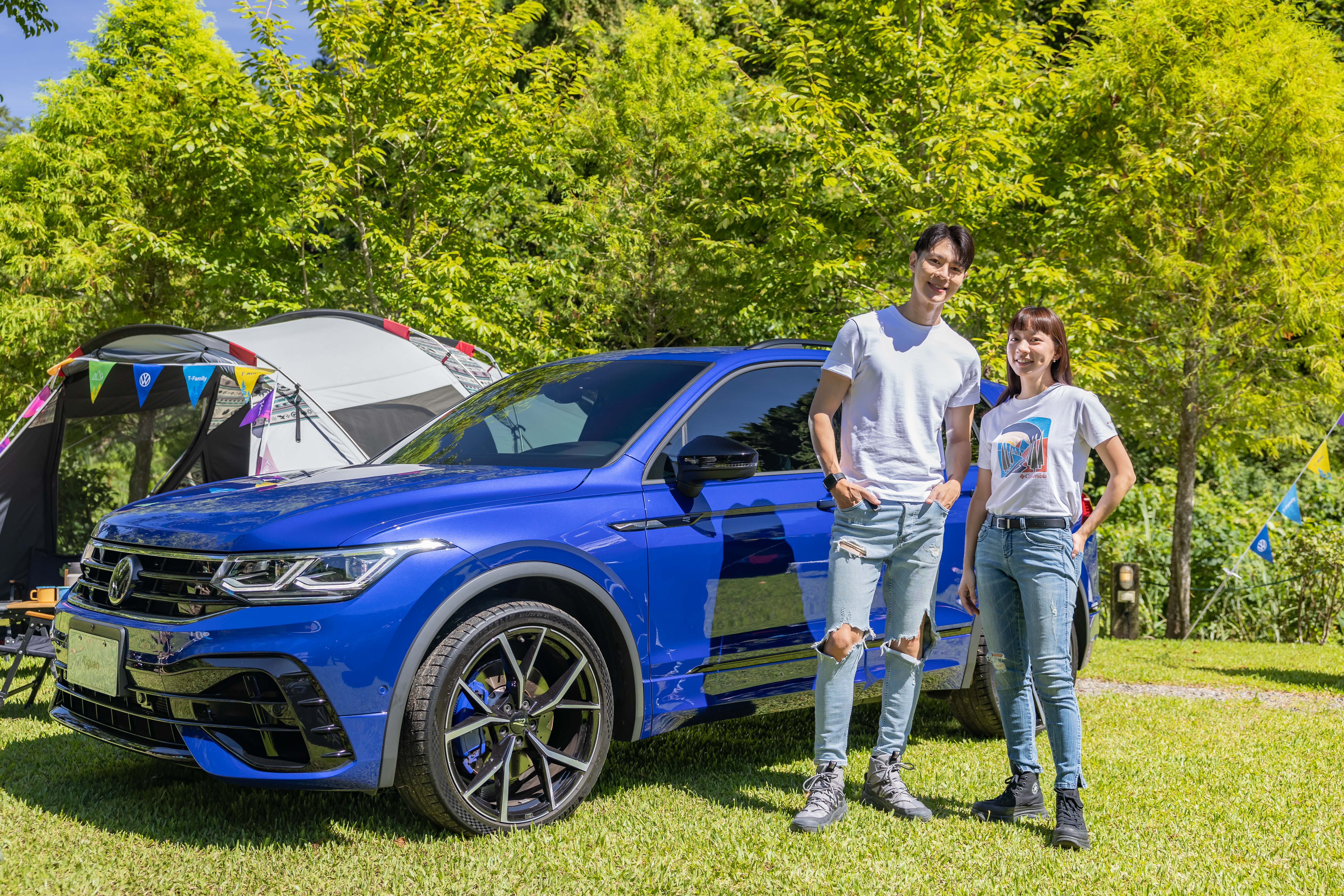 陳妤及吳承璟日前參加露營活動大吃大喝。（福斯提供）