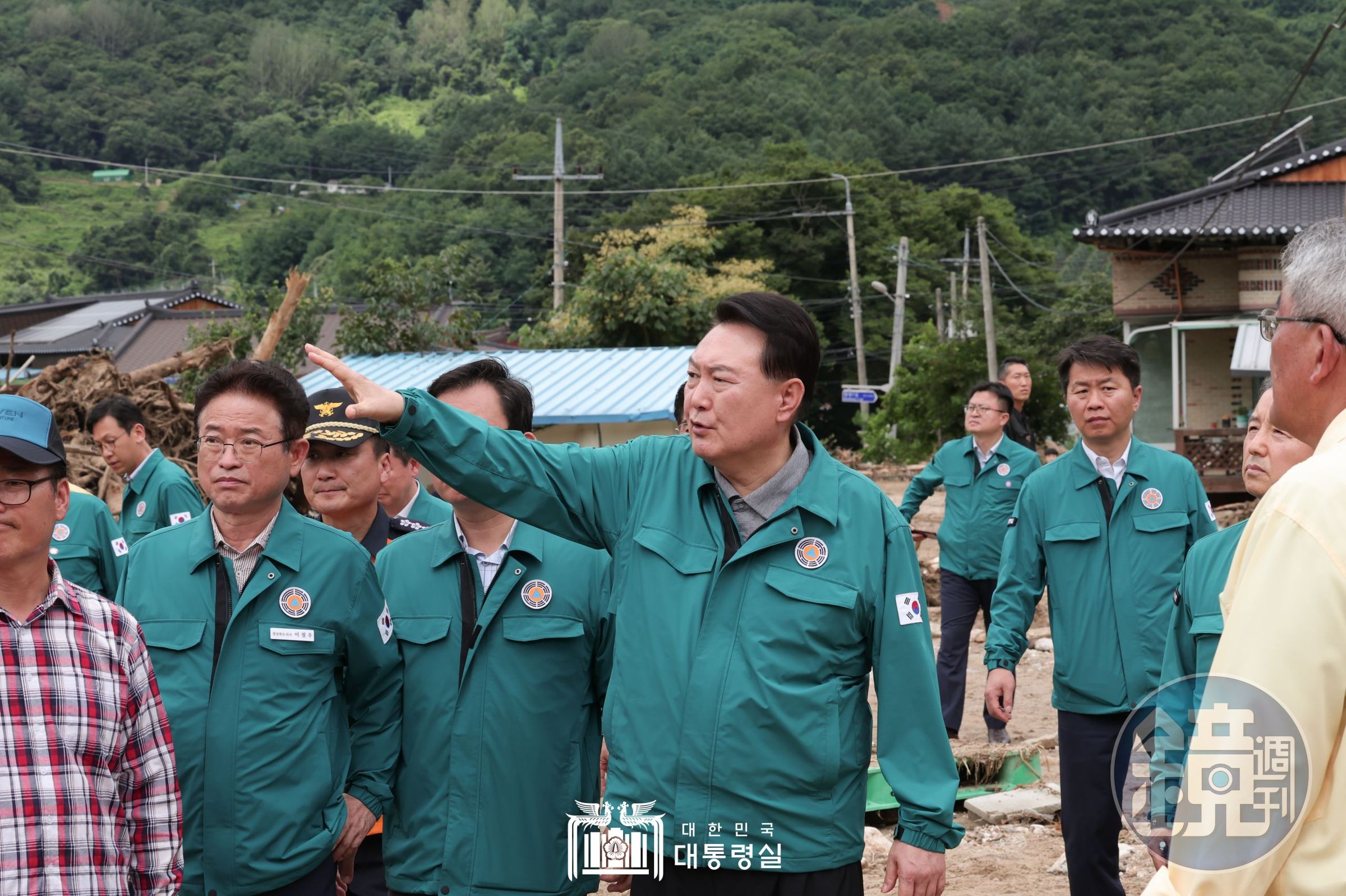 尹錫悅今日前往災區視察。（翻攝自南韓總統府官網）