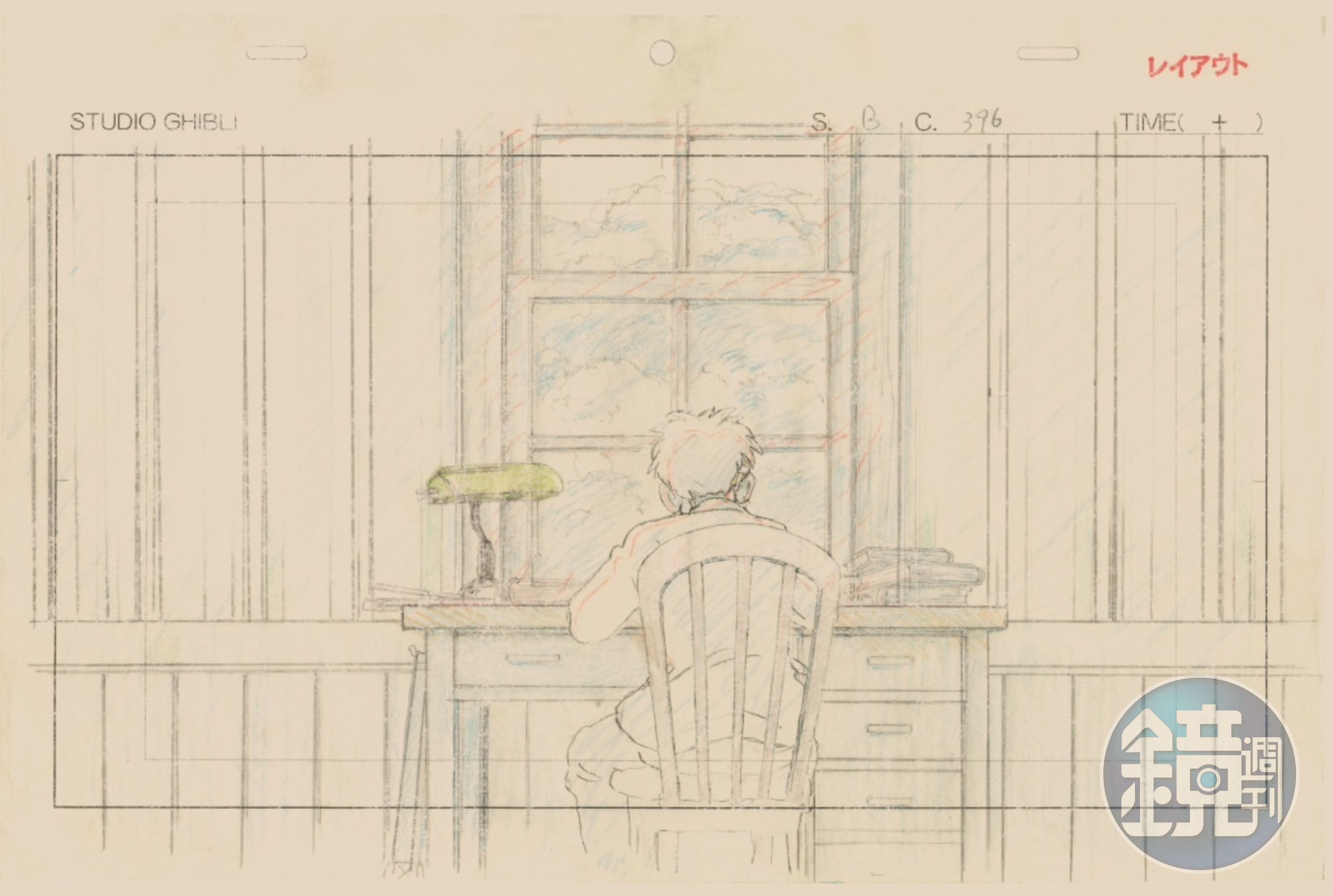 吉卜力官方公開《地球儀》封面的原版手稿。（翻攝自STUDIO GHIBLI Twitter）