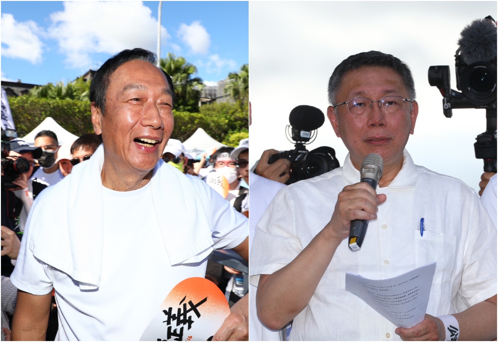 柯文哲說，郭台銘有致電澄清絕對沒有要併購，但黨內現在聽到郭的名字都趕快逃走。（本刊資料照）