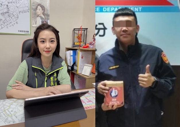 陳紫渝的涂姓員警新歡有被起底，多半是好評。（翻攝臉書）