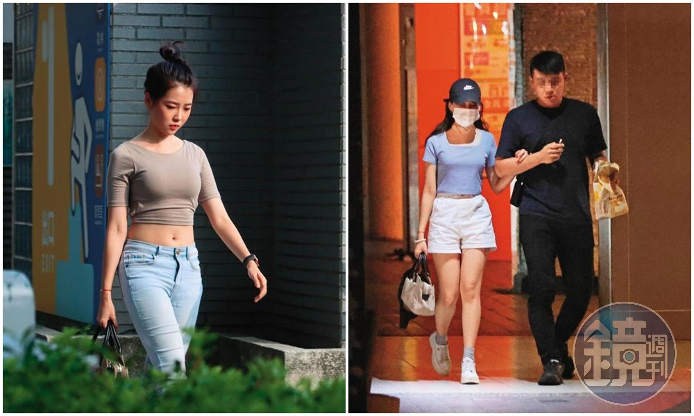 「最美里長」陳紫渝被本刊直擊勾手與涂姓員警談戀愛。
