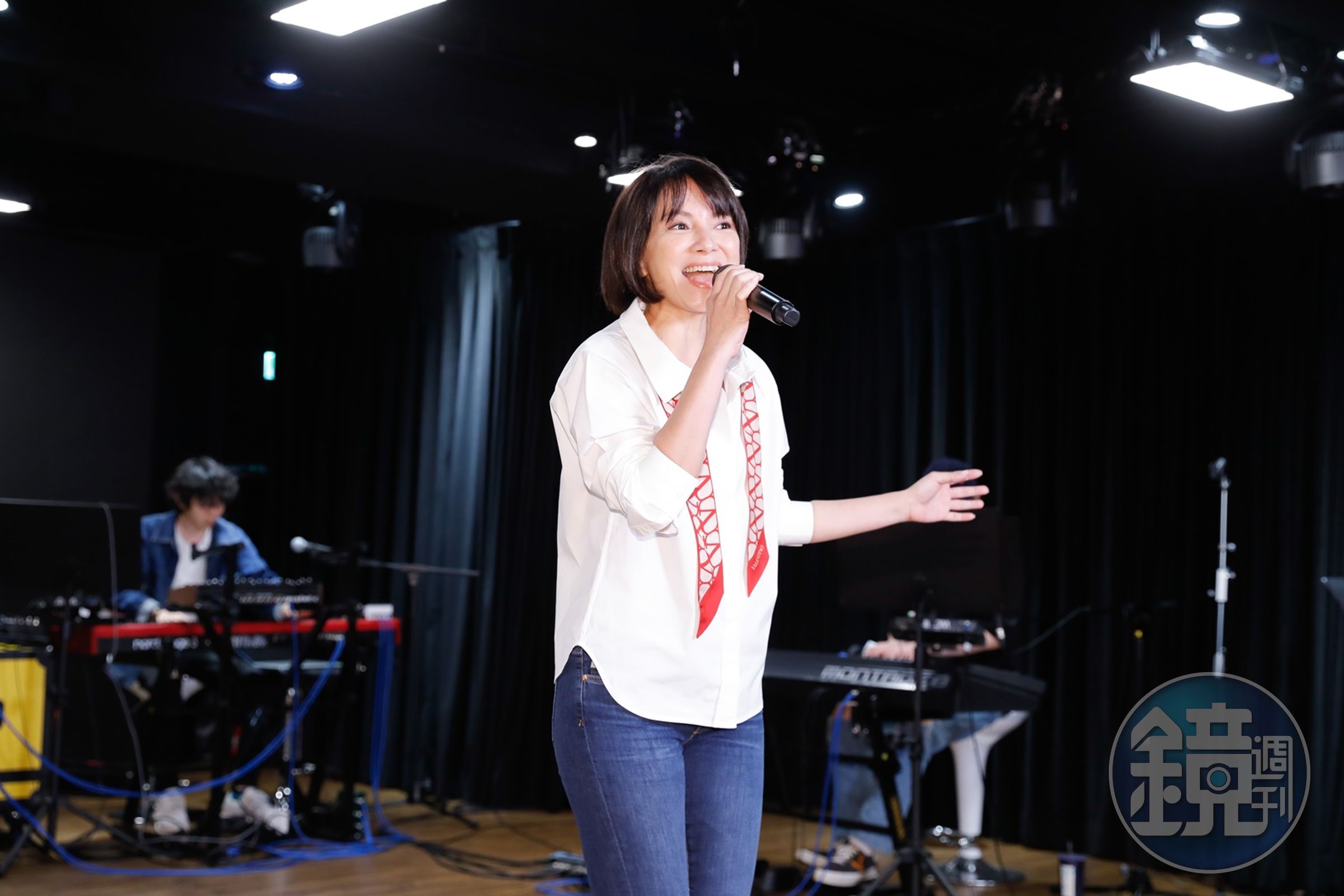 李心潔為演唱會練團彩排,她開玩笑說緊張到想買機票逃走。