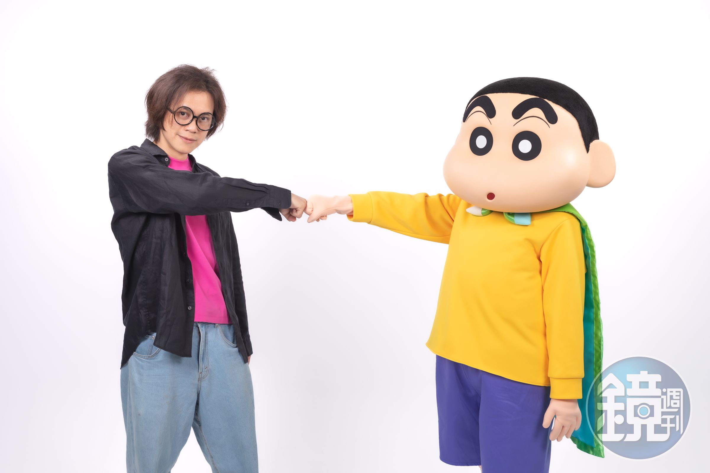 HowHow(左)在《蠟筆小新》最新電影版獻聲演出。(木棉花提供)