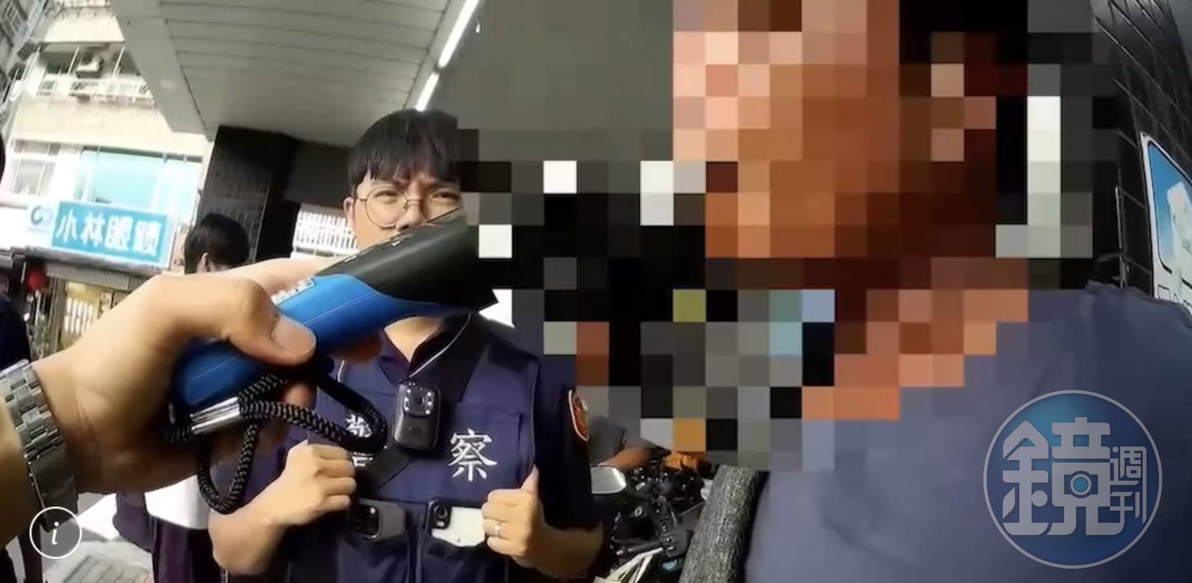 陳男渾身散發濃厚酒氣，酒測值超標。（警方提供）