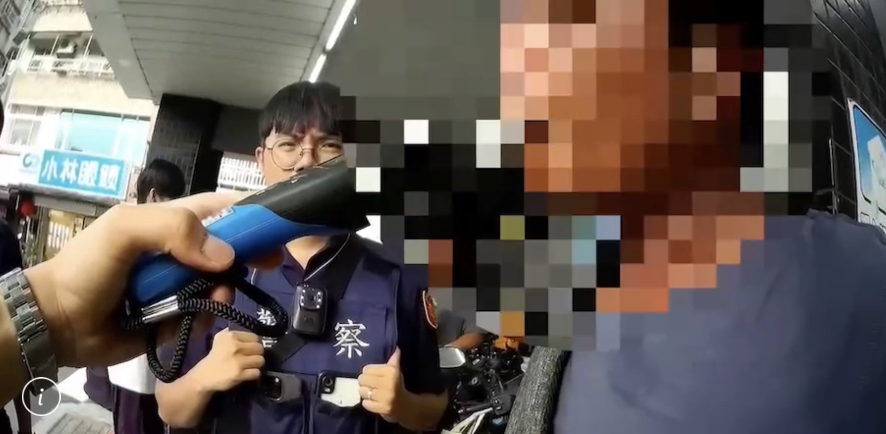 陳男渾身散發濃厚酒氣，酒測值超標。（警方提供）