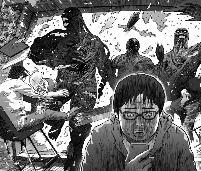 熱門WEBTOON作品《地獄公使》2021年改編為影集。（LINE WEBTOON提供）