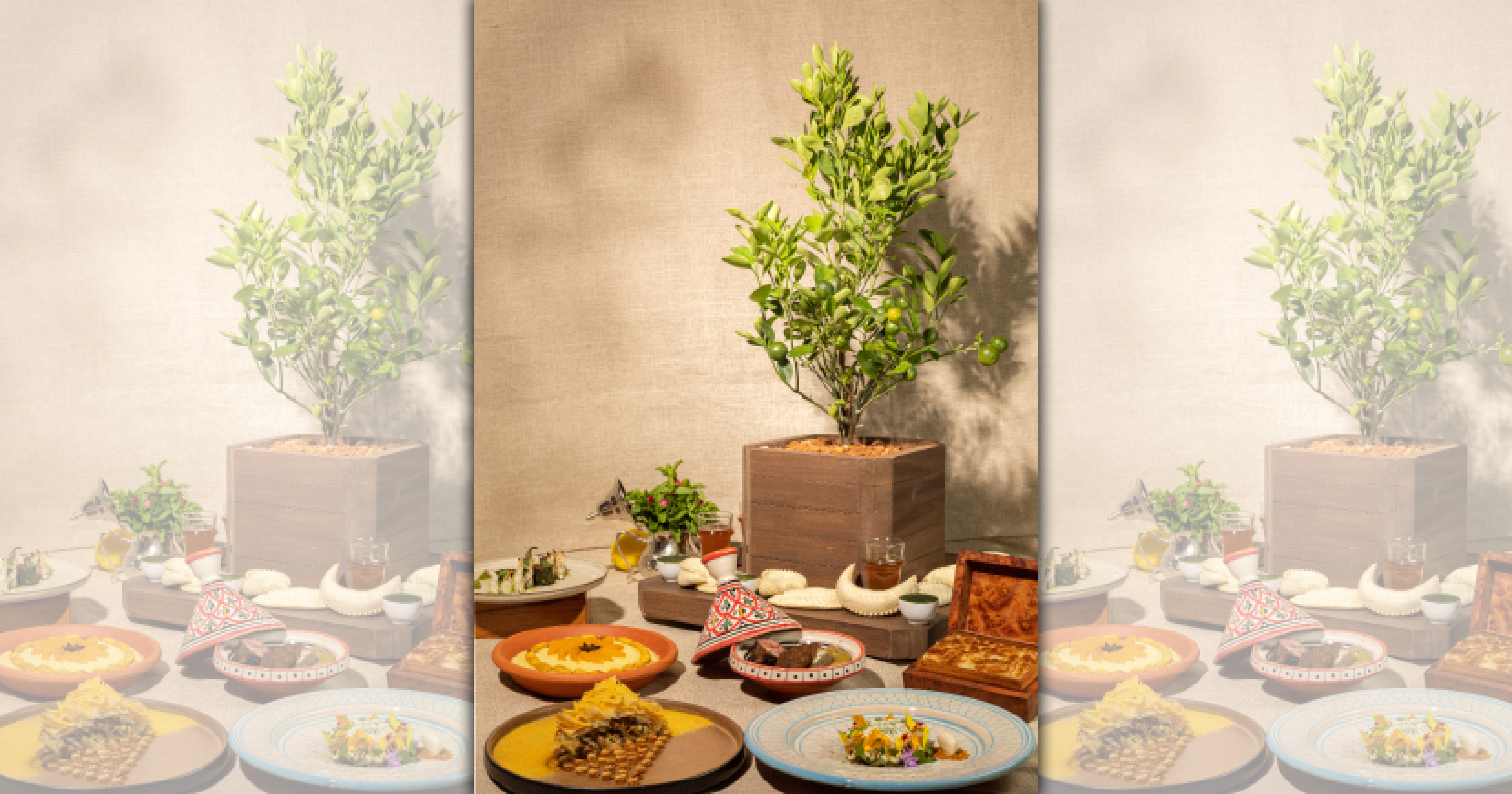 「The Tavernist」的英籍主廚James Sharman把為期兩週的摩洛哥旅行經驗，轉化為「摩洛哥異域綺想」5道菜套餐，讓食客在餐盤上遨遊北非花園。（金普頓大安酒店提供）