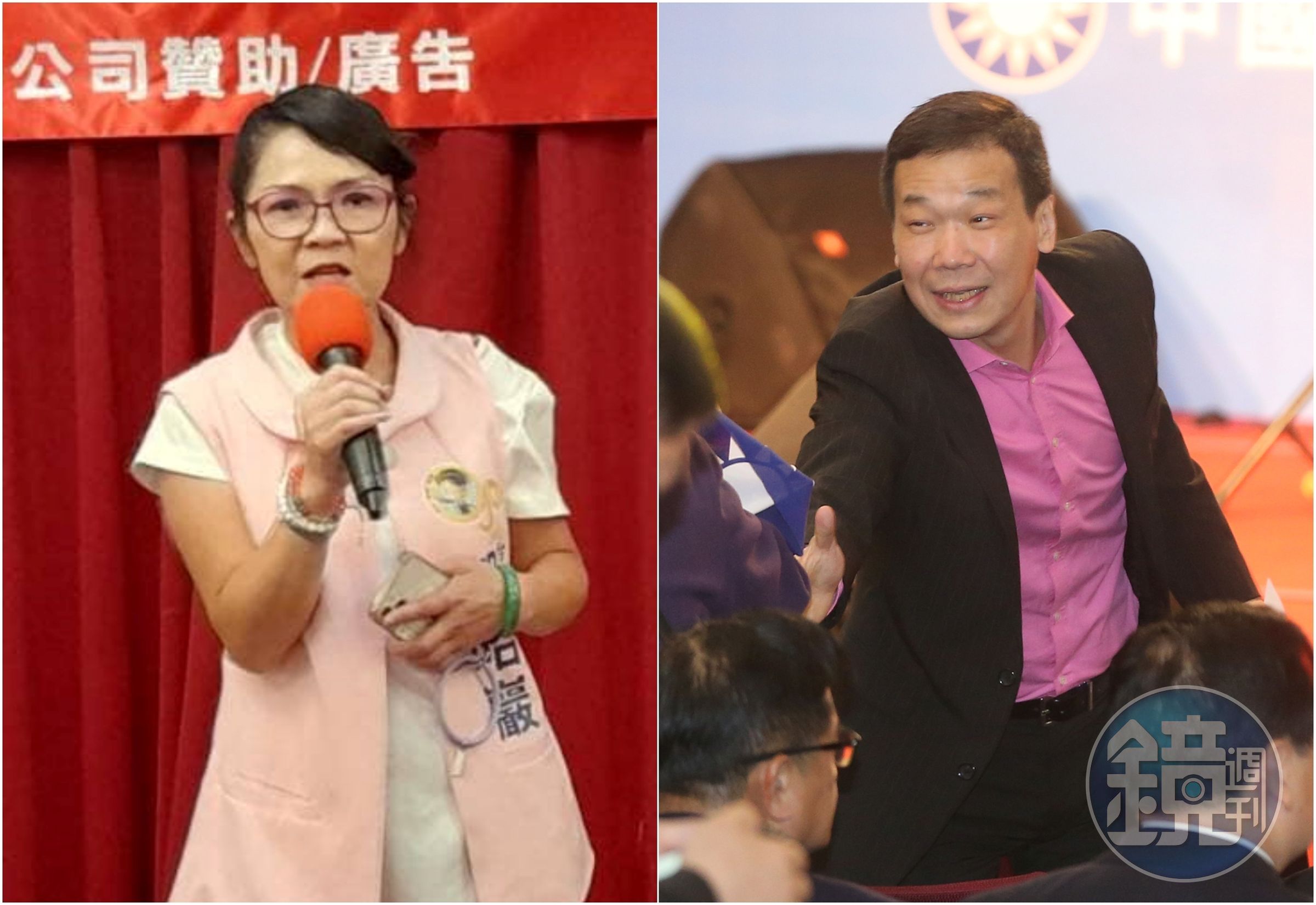 國民黨在台北市第5選區(中正、萬華區)選將難產,兩份民調結果一份由鍾小平(右)一枝獨秀勝出,另一份則是郭昭巖(左)小贏。(翻攝自郭昭嚴臉書/本刊資料照)