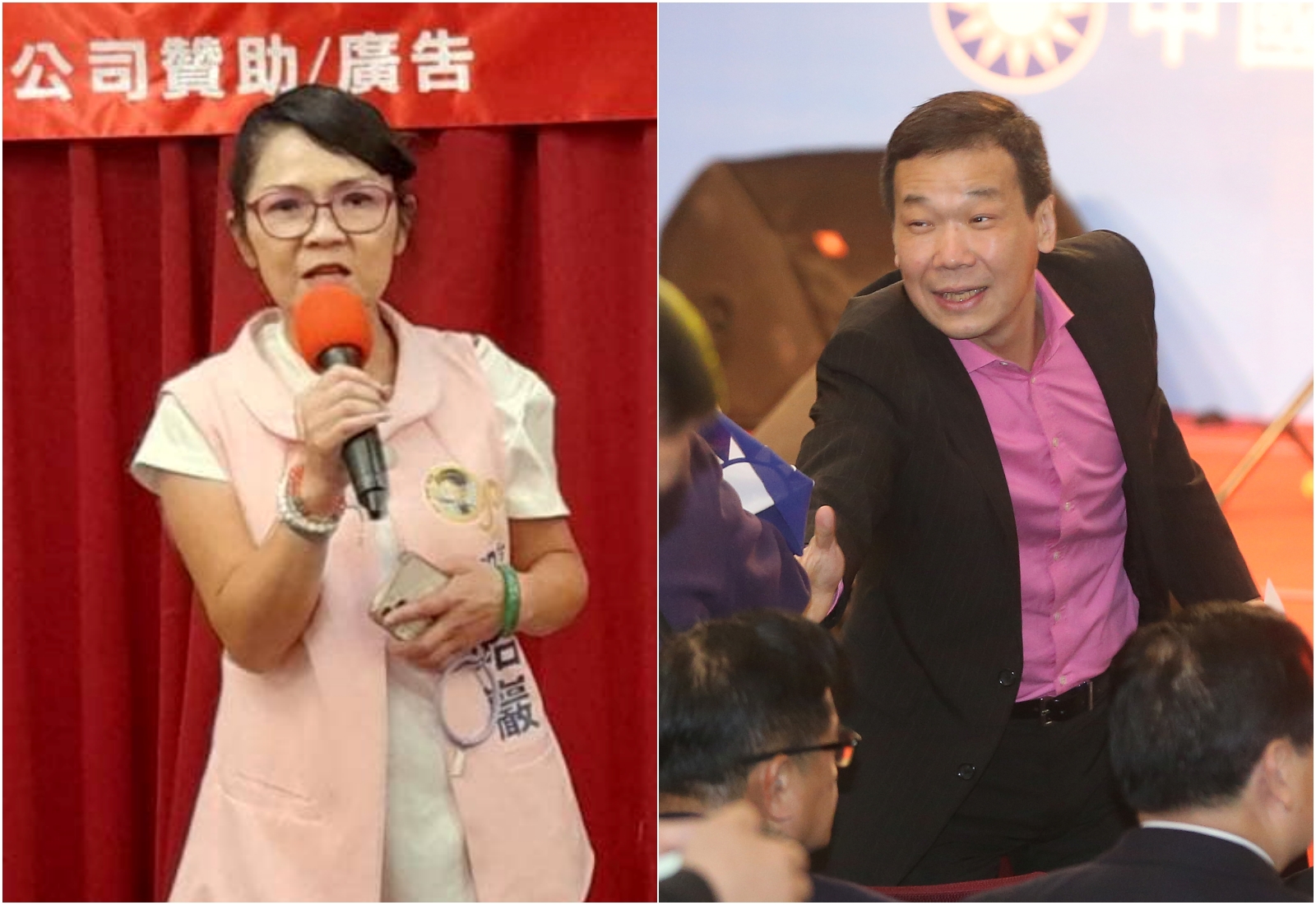 國民黨在台北市第5選區（中正、萬華區）選將難產，兩份民調結果一份由鍾小平（右）一枝獨秀勝出，另一份則是郭昭巖（左）小贏。（翻攝自郭昭嚴臉書／本刊資料照）