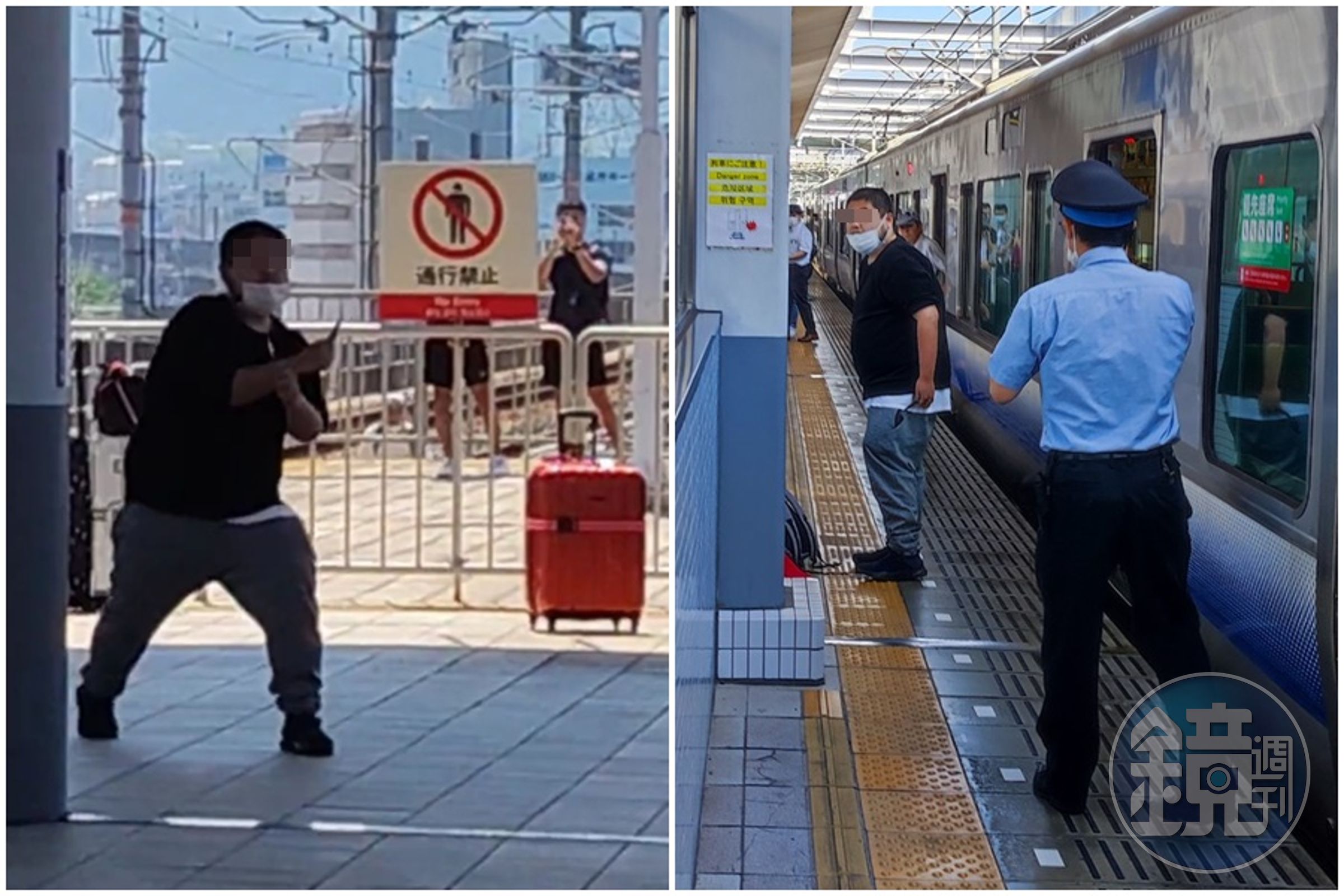 日本大阪今(23日)發生一名男子在開往關西機場的電車內揮刀傷人事件,導致3人受傷。(翻攝自推特@tokyoaccident、yura_toto)