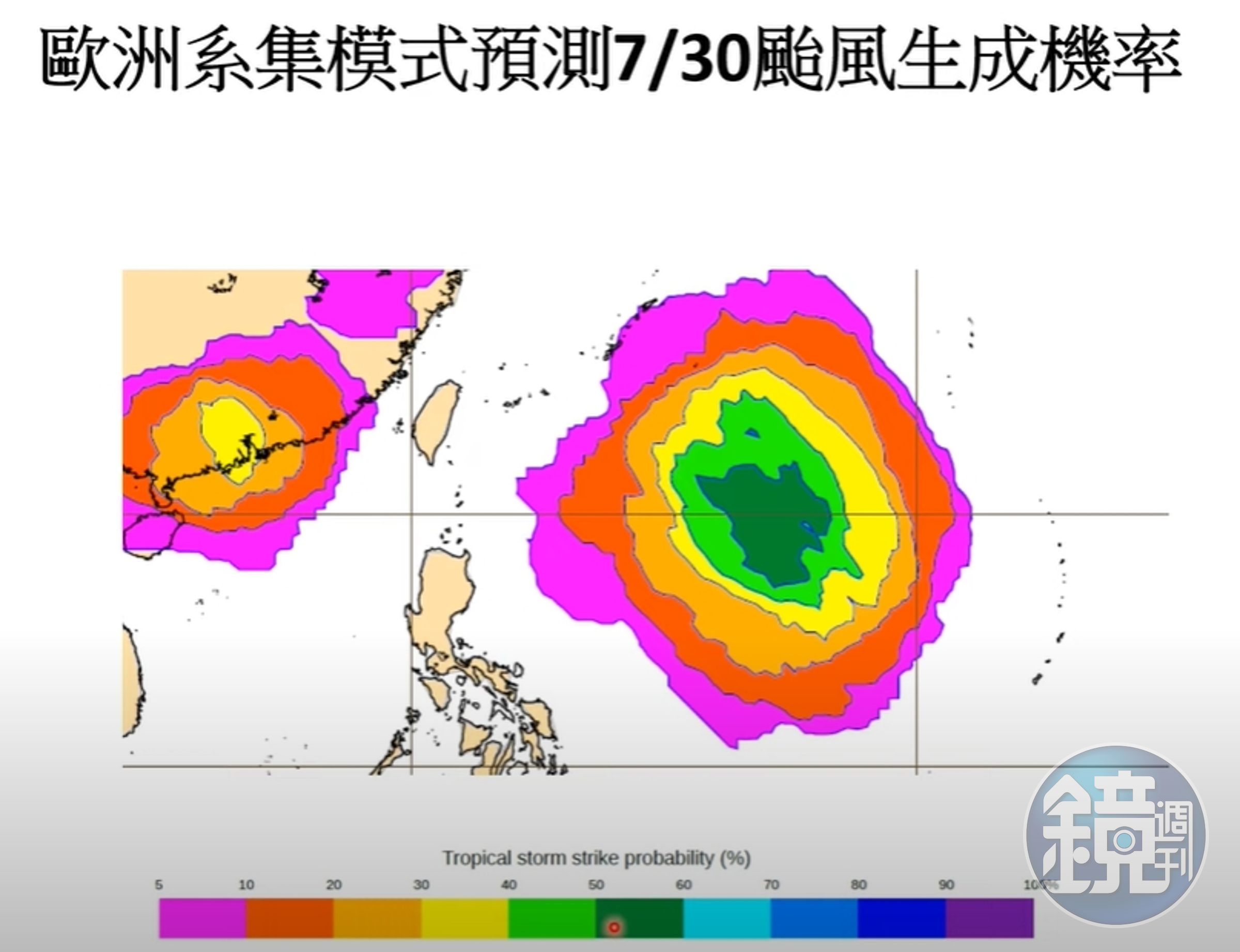 賈新興指出，預估週末兩天今年第6號颱風的生成機率高。（翻攝自賈新興臉書）