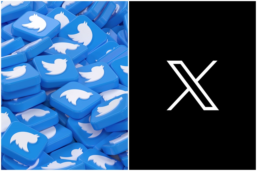 馬斯克預告更換推特長久以來的藍色小鳥logo，打算用他情有獨鍾的「X」取代。（Unsplash、翻攝自推特）