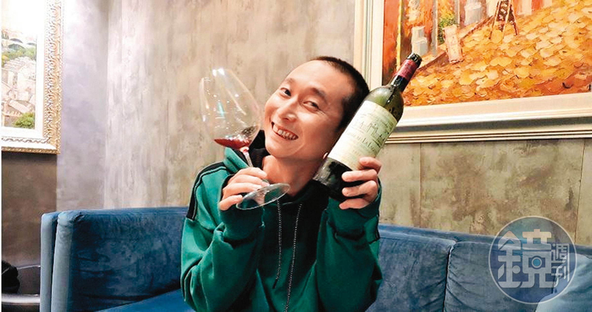 浩子是知名酒鬼，即將挑戰第二級品酒執照。（東森提供）